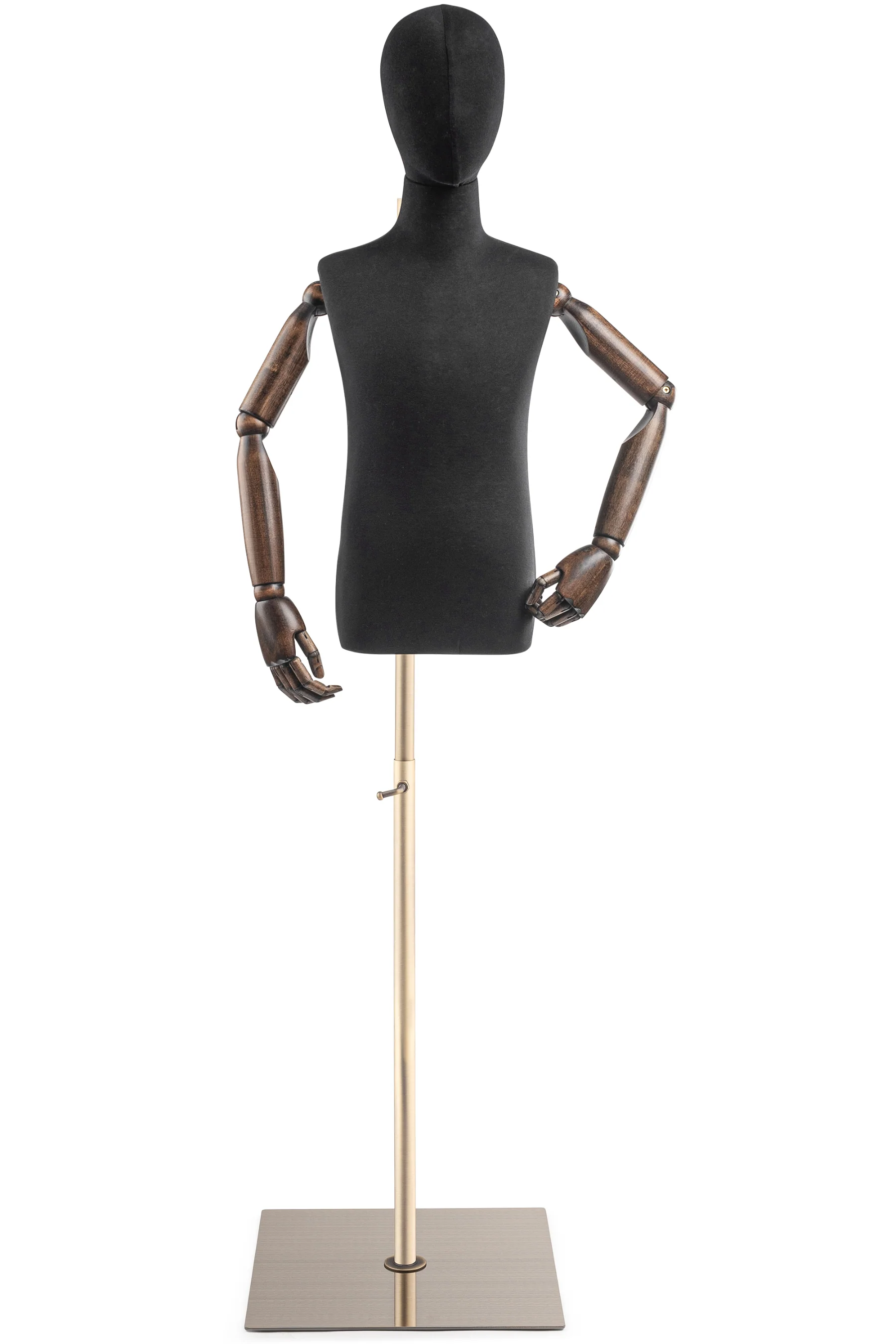 Child Display Dress Form on Metal Flat Base (Head & Arms Version) - Image 13