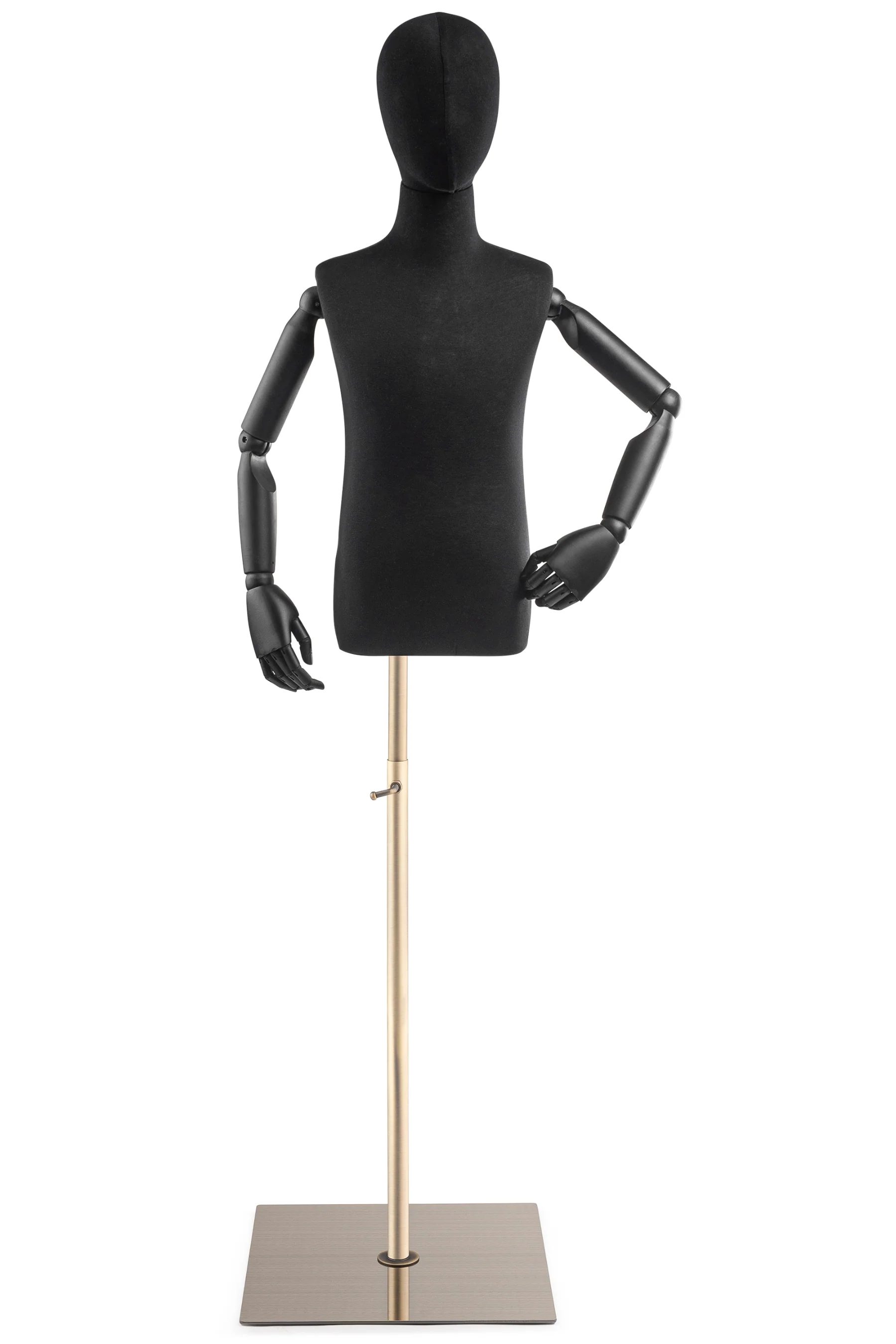 Child Display Dress Form on Metal Flat Base (Head & Arms Version) - Image 9