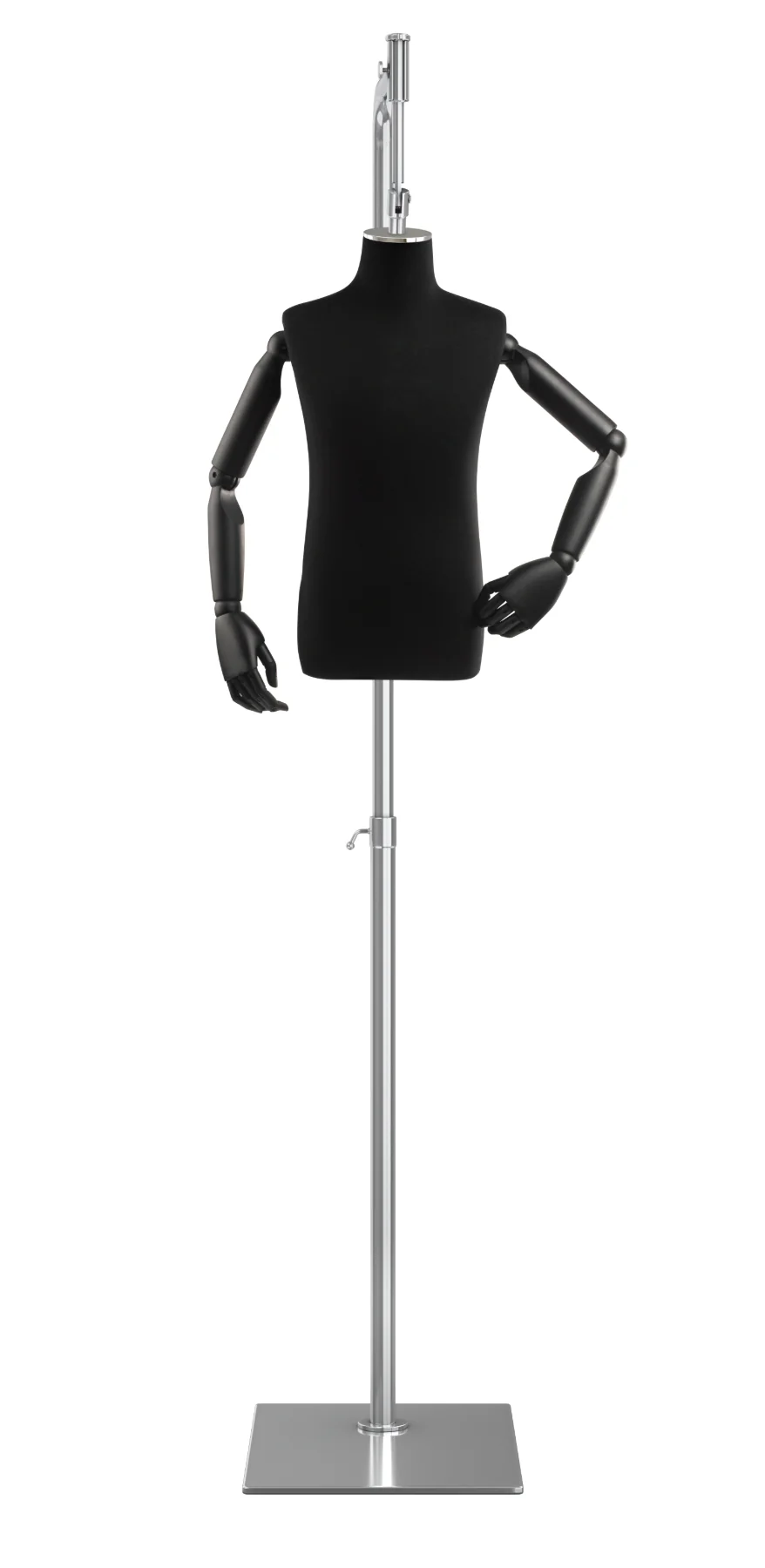 Child Display Dress Form on Metal Hanging Base (Head & Arms Version) - Image 9