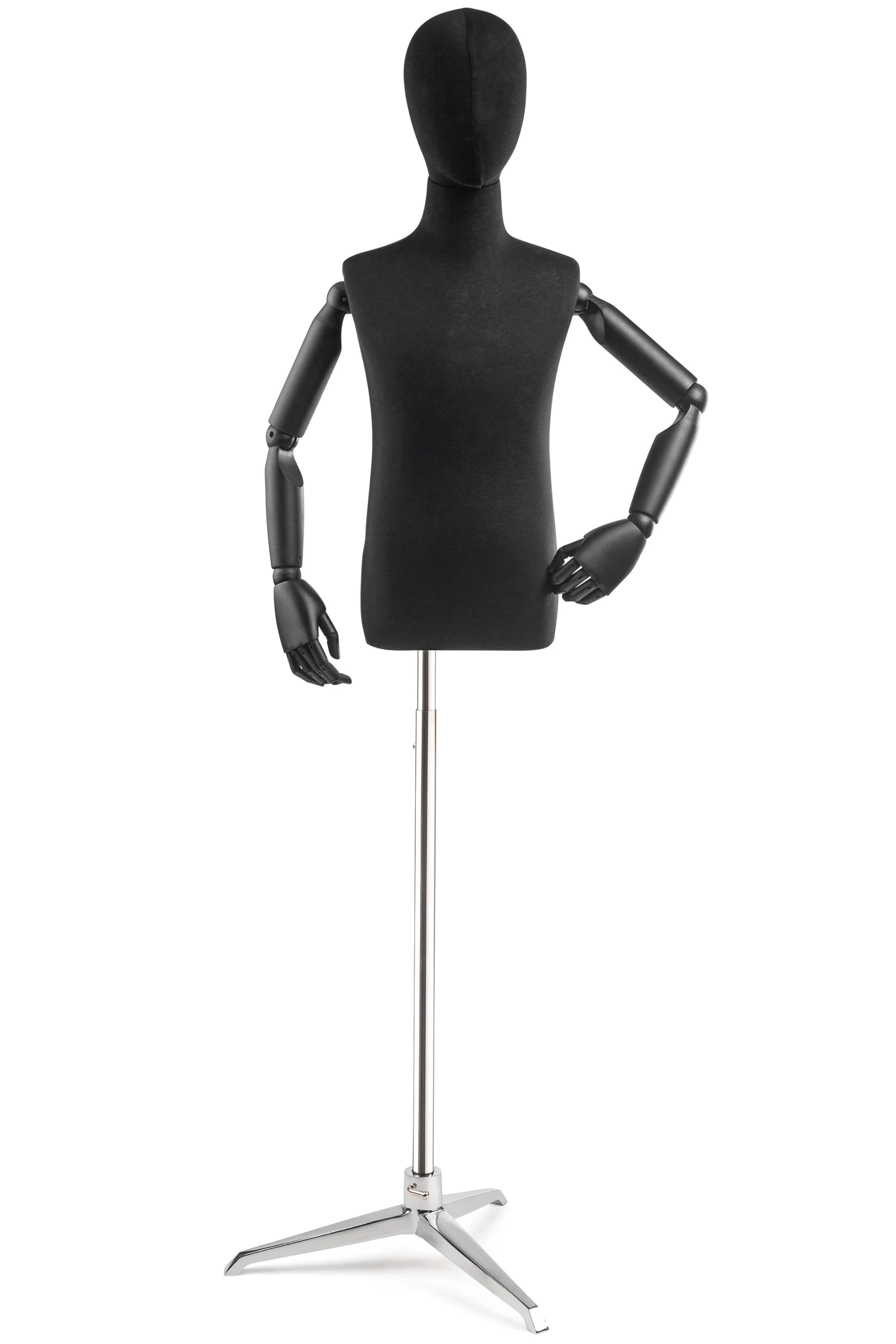 Child Display Dress Form on Metal Tripod Base (Head & Arms Version) - Image 10