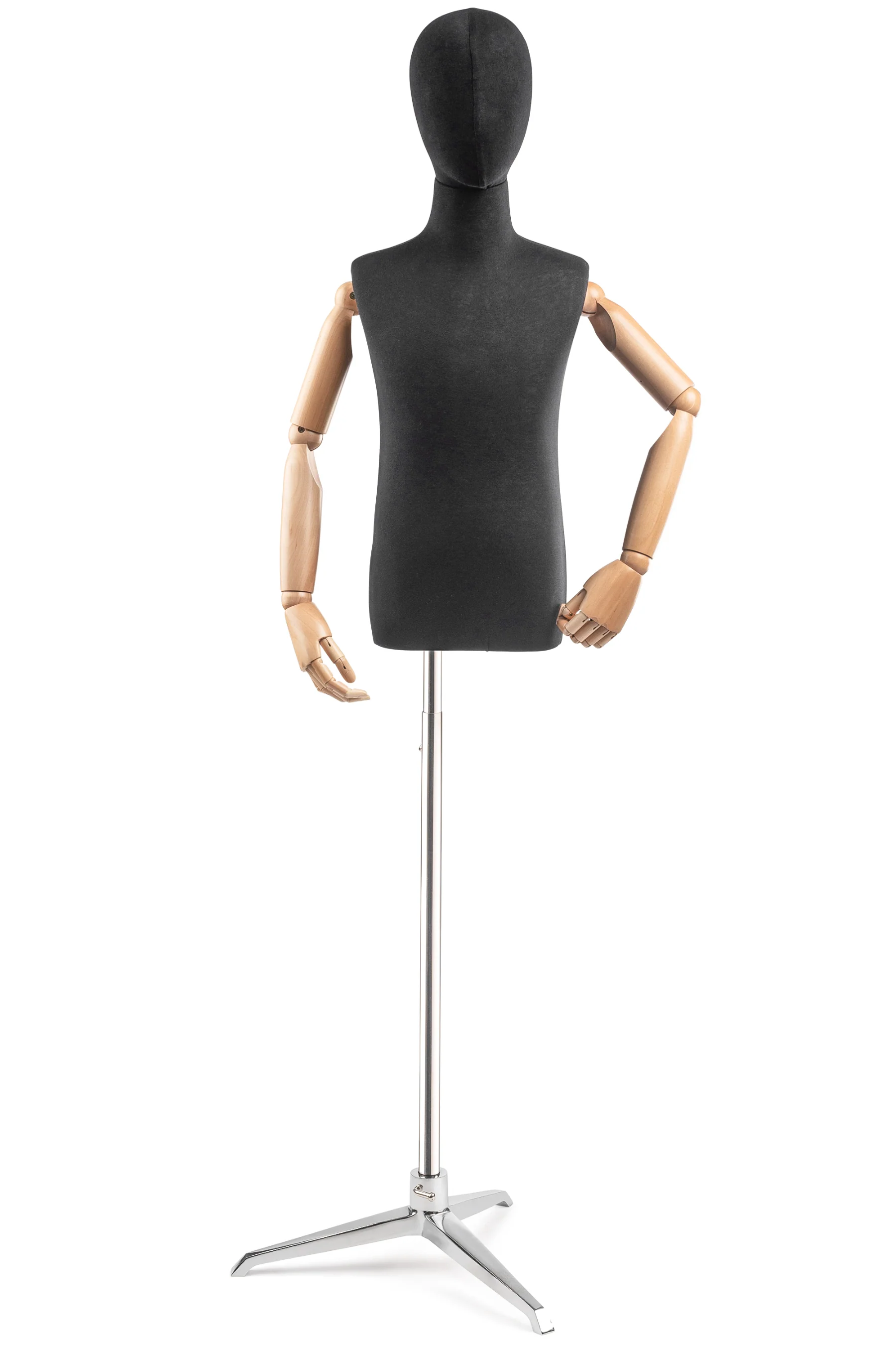 Child Display Dress Form on Metal Tripod Base (Head & Arms Version) - Image 11