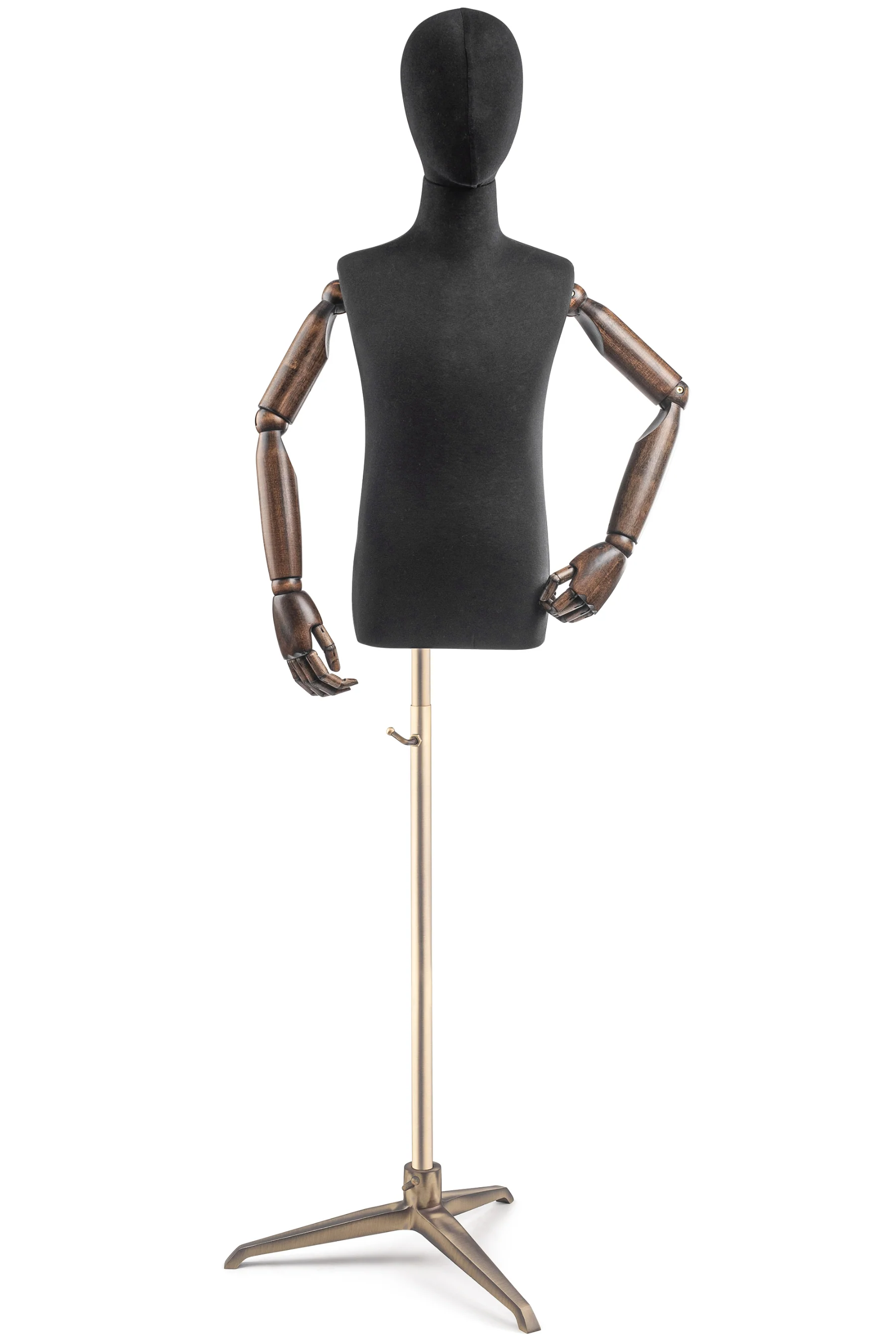Child Display Dress Form on Metal Tripod Base (Head & Arms Version) - Image 14