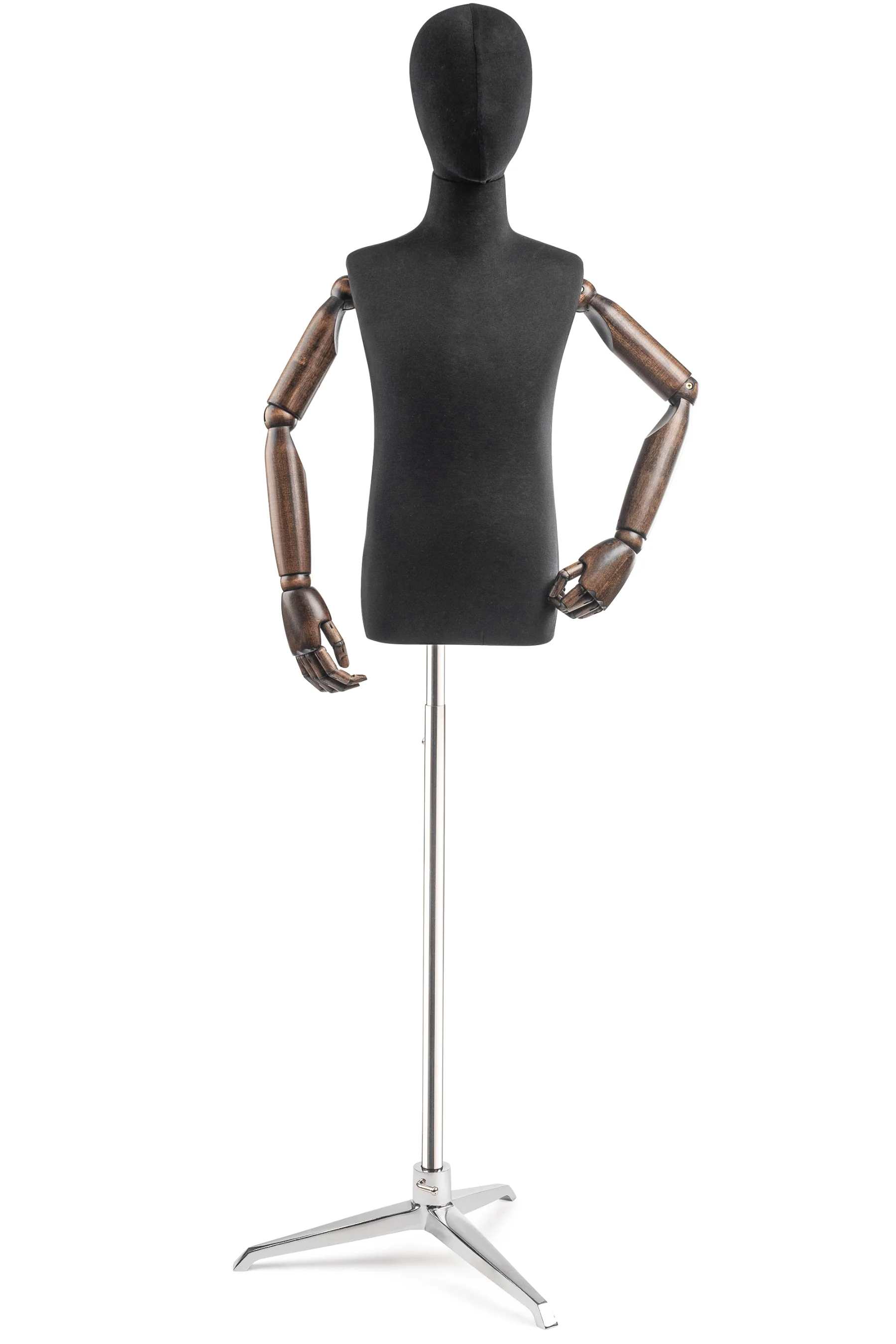 Child Display Dress Form on Metal Tripod Base (Head & Arms Version) - Image 15