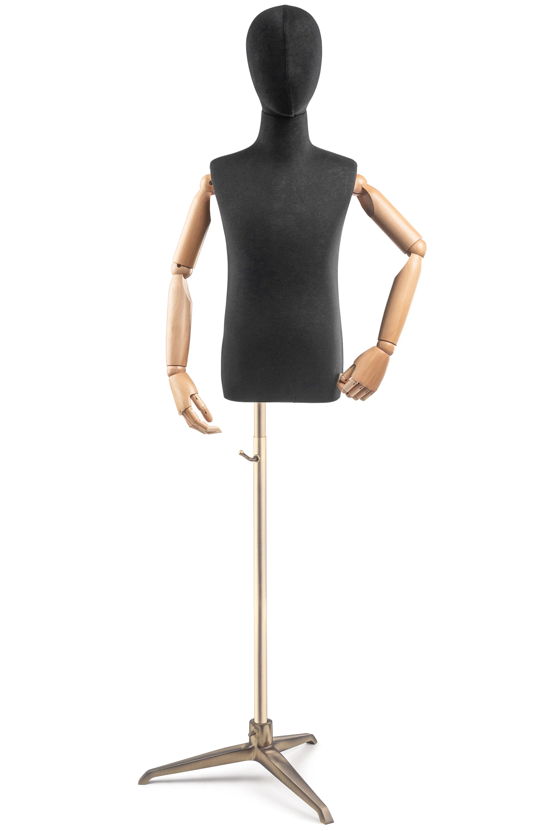 Child Display Dress Form on Metal Tripod Base (Head & Arms Version) - Image 9
