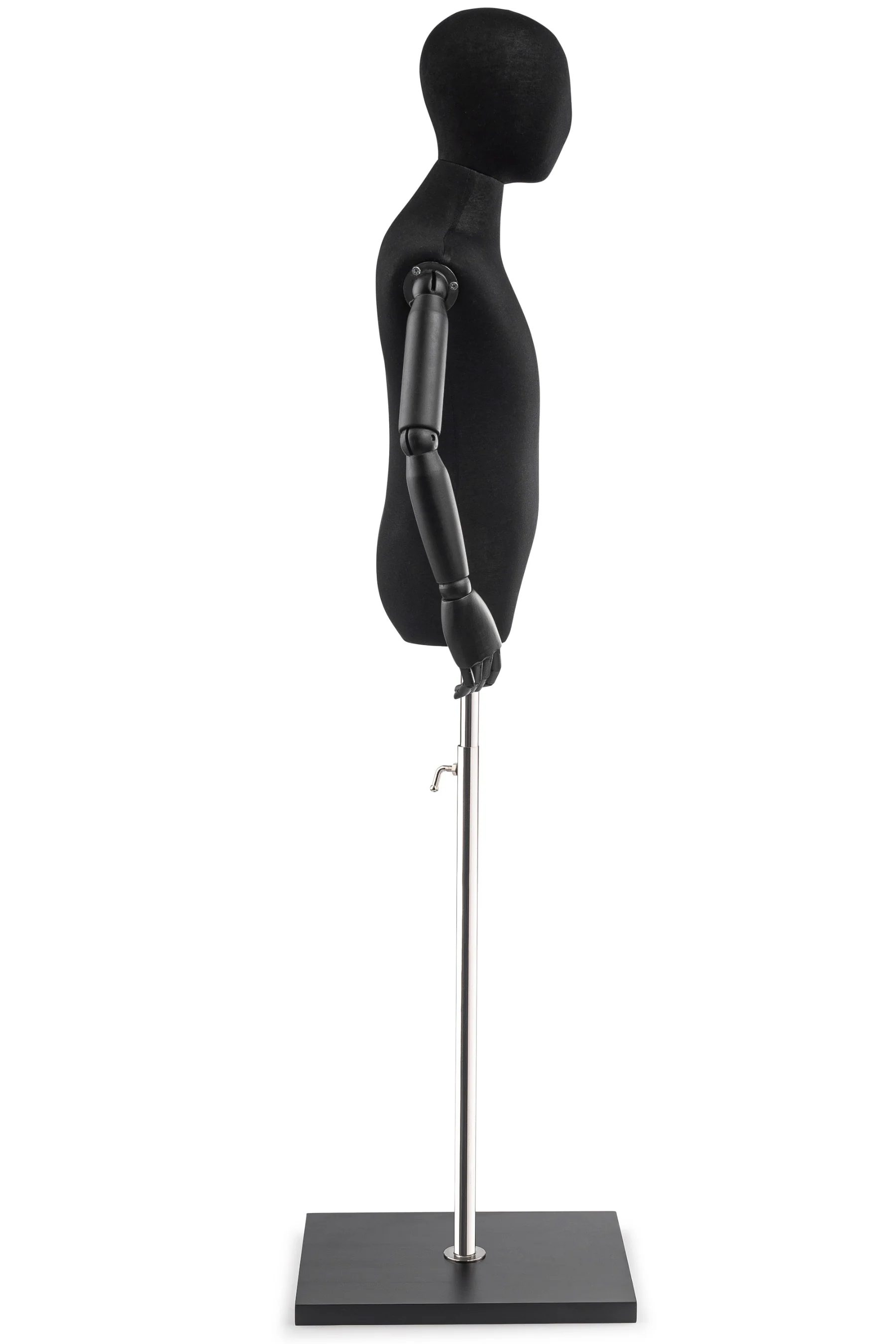 Child Display Dress Form on Wood Flat Base (Head & Arms Version) - Image 12