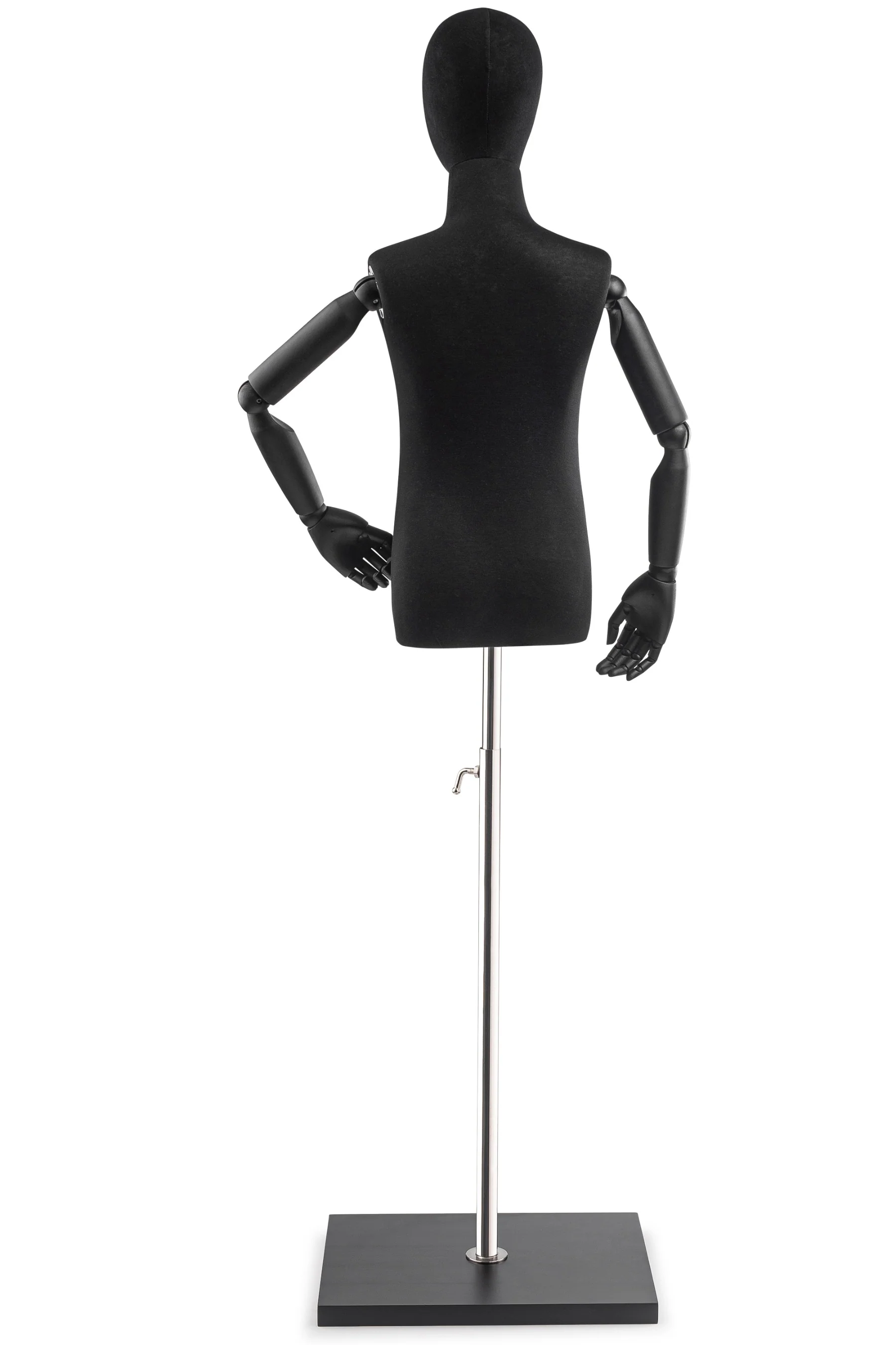 Child Display Dress Form on Wood Flat Base (Head & Arms Version) - Image 13