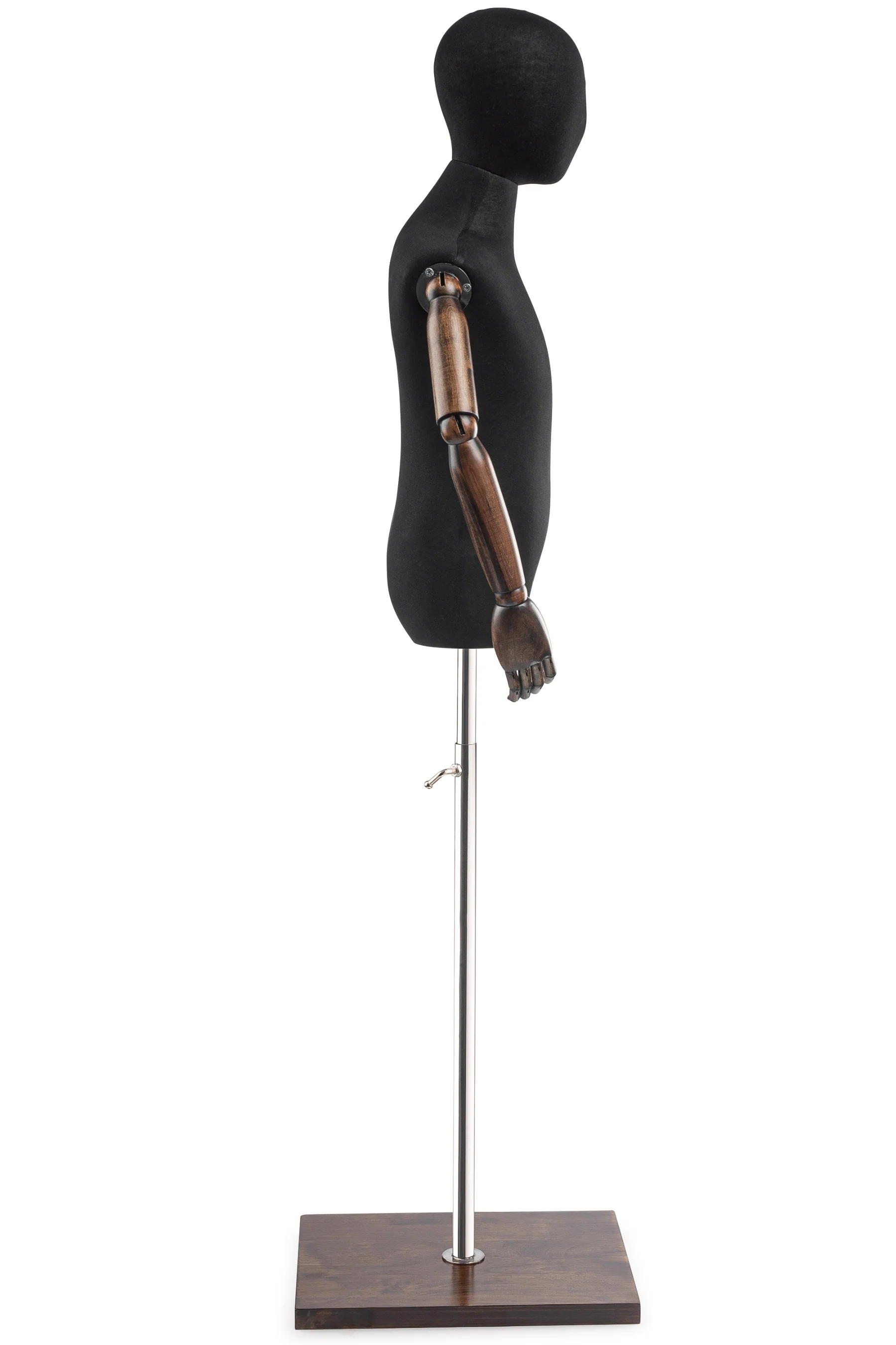 Child Display Dress Form on Wood Flat Base (Head & Arms Version) - Image 23