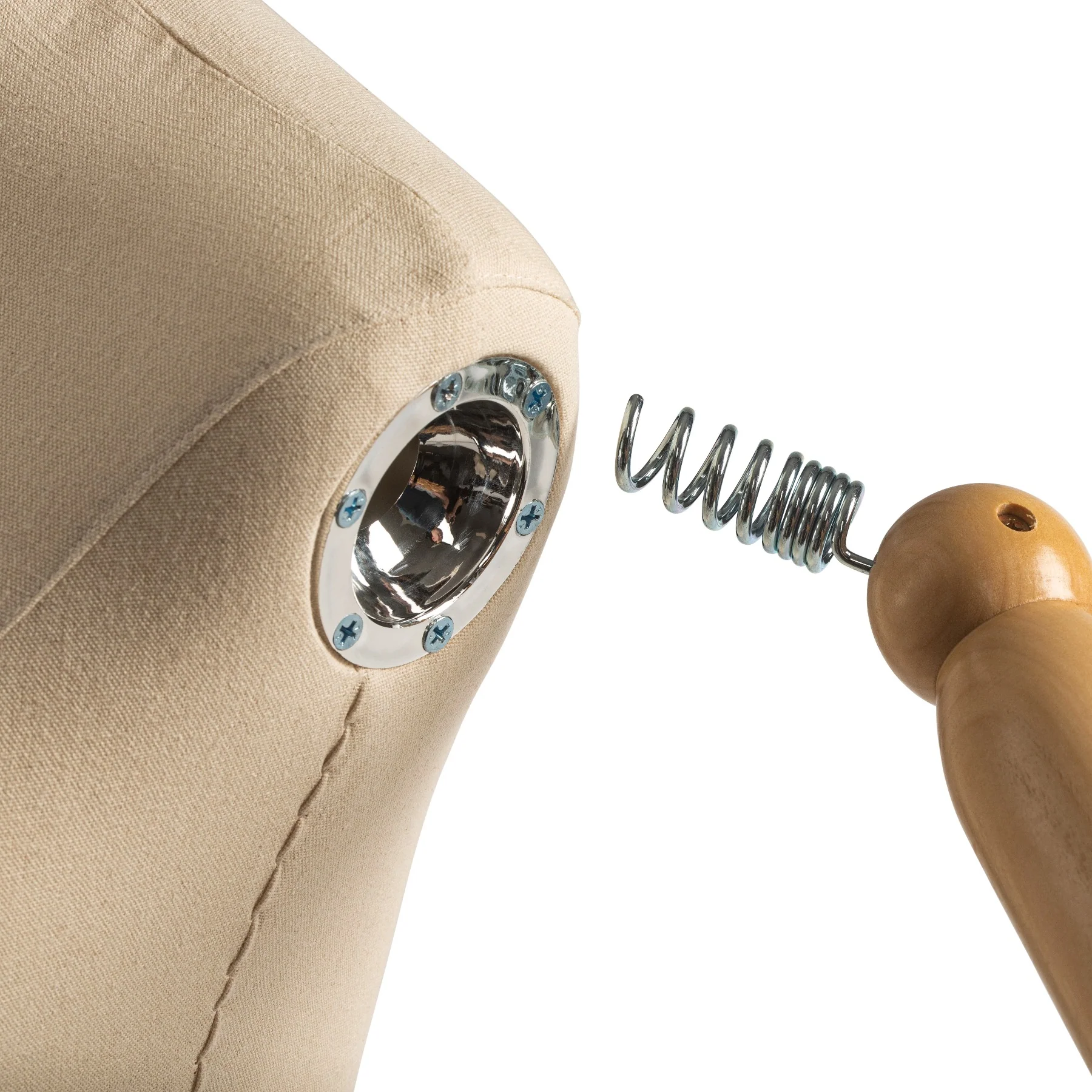 Child Display Dress Form on Wood Flat Base (Head & Arms Version) - Image 5