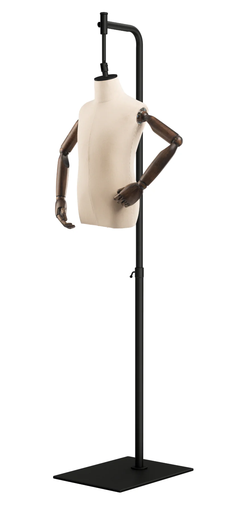 Child Display Dress Form on Metal Hanging Base (Head & Arms Version) - Image 11