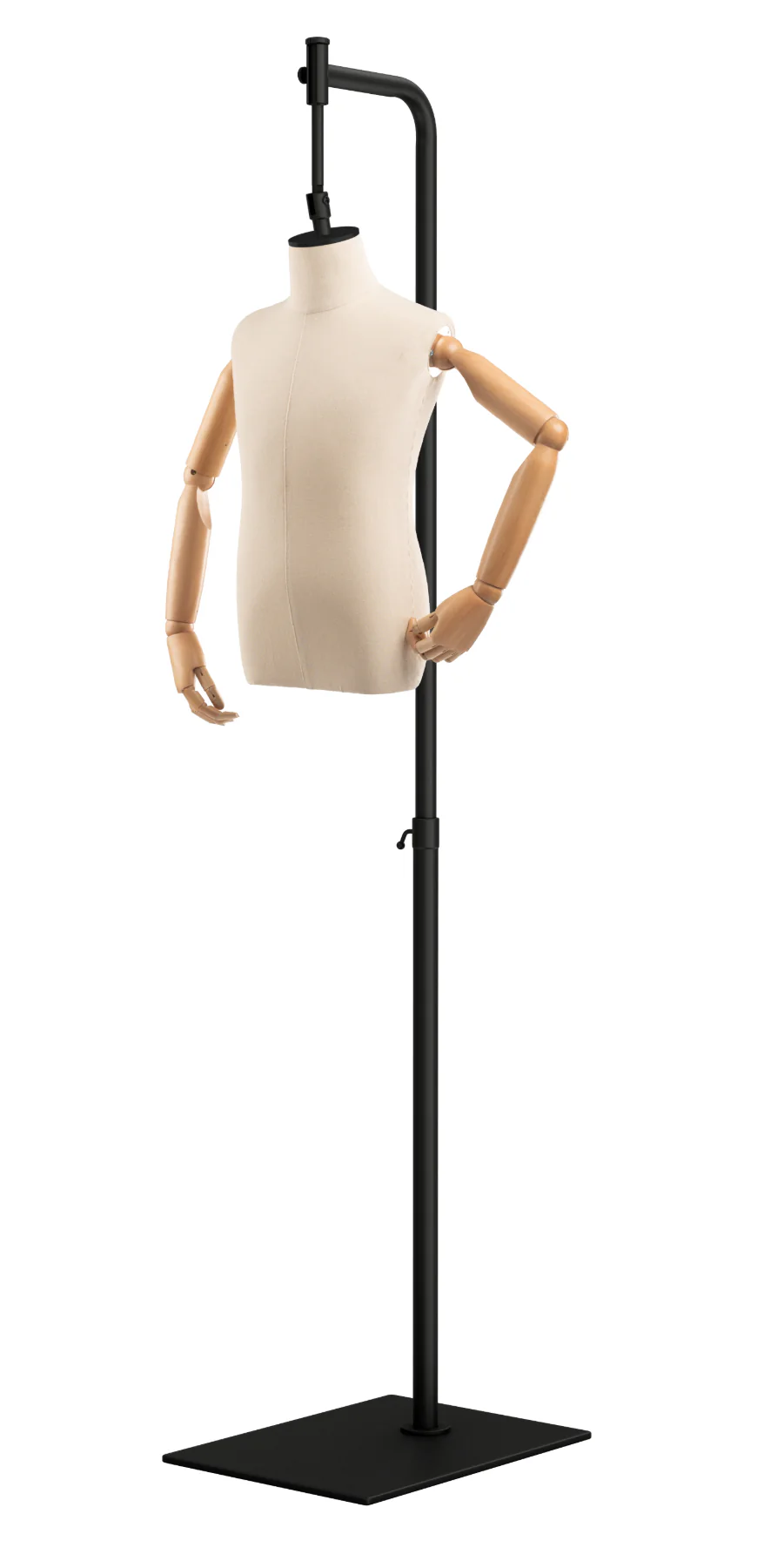Child Display Dress Form on Metal Hanging Base (Head & Arms Version) - Image 14