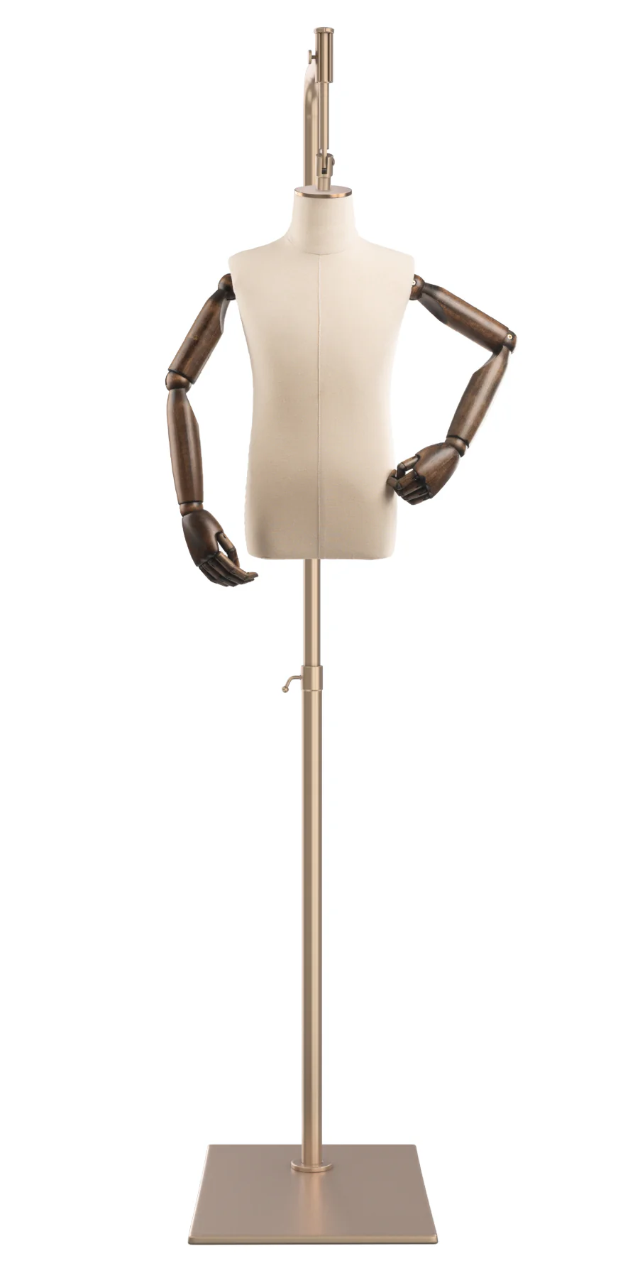 Child Display Dress Form on Metal Hanging Base (Head & Arms Version) - Image 16