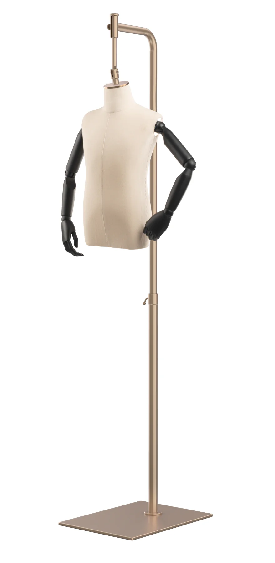 Child Display Dress Form on Metal Hanging Base (Head & Arms Version) - Image 17