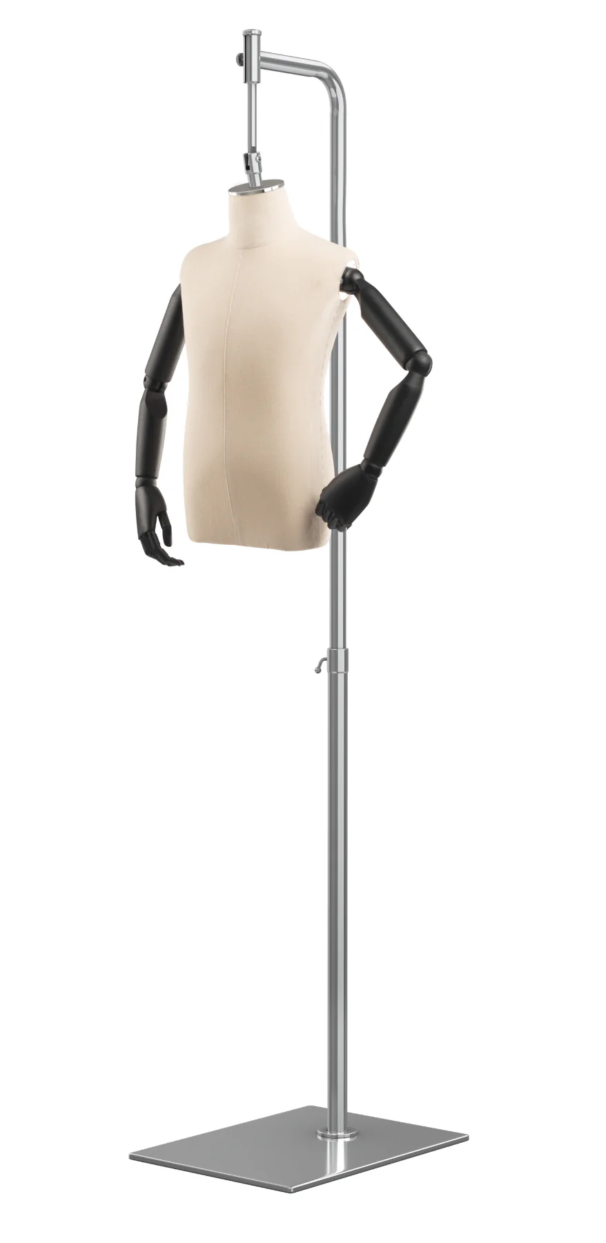 Child Display Dress Form on Metal Hanging Base (Head & Arms Version) - Image 26