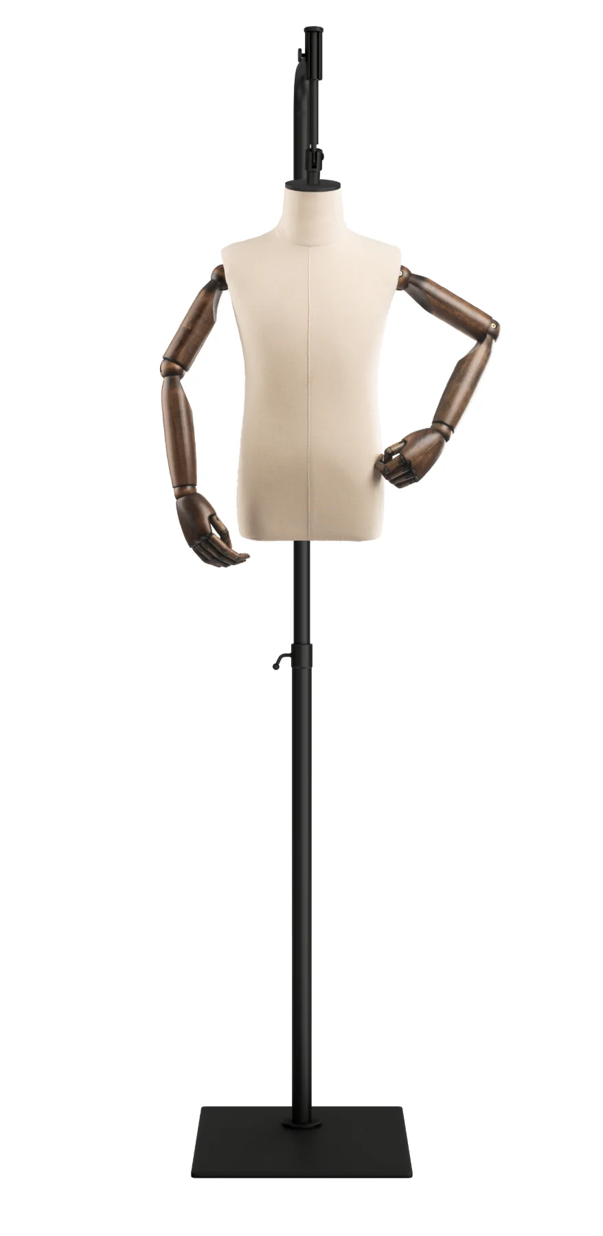 Child Display Dress Form on Metal Hanging Base (Head & Arms Version) - Image 8