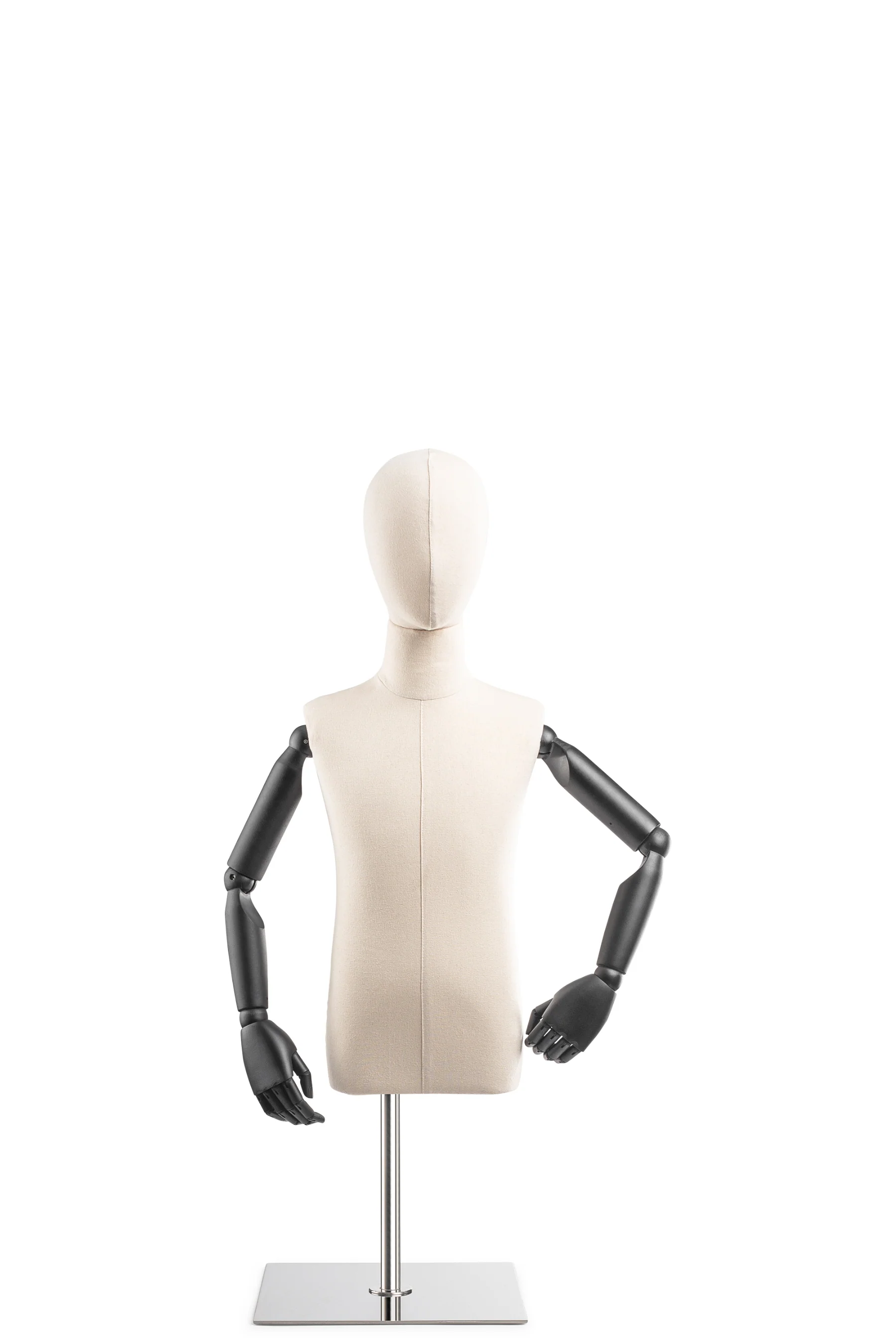 Child Display Dress Form on Metal Tabletop Base (Head & Arms Version) - Image 10