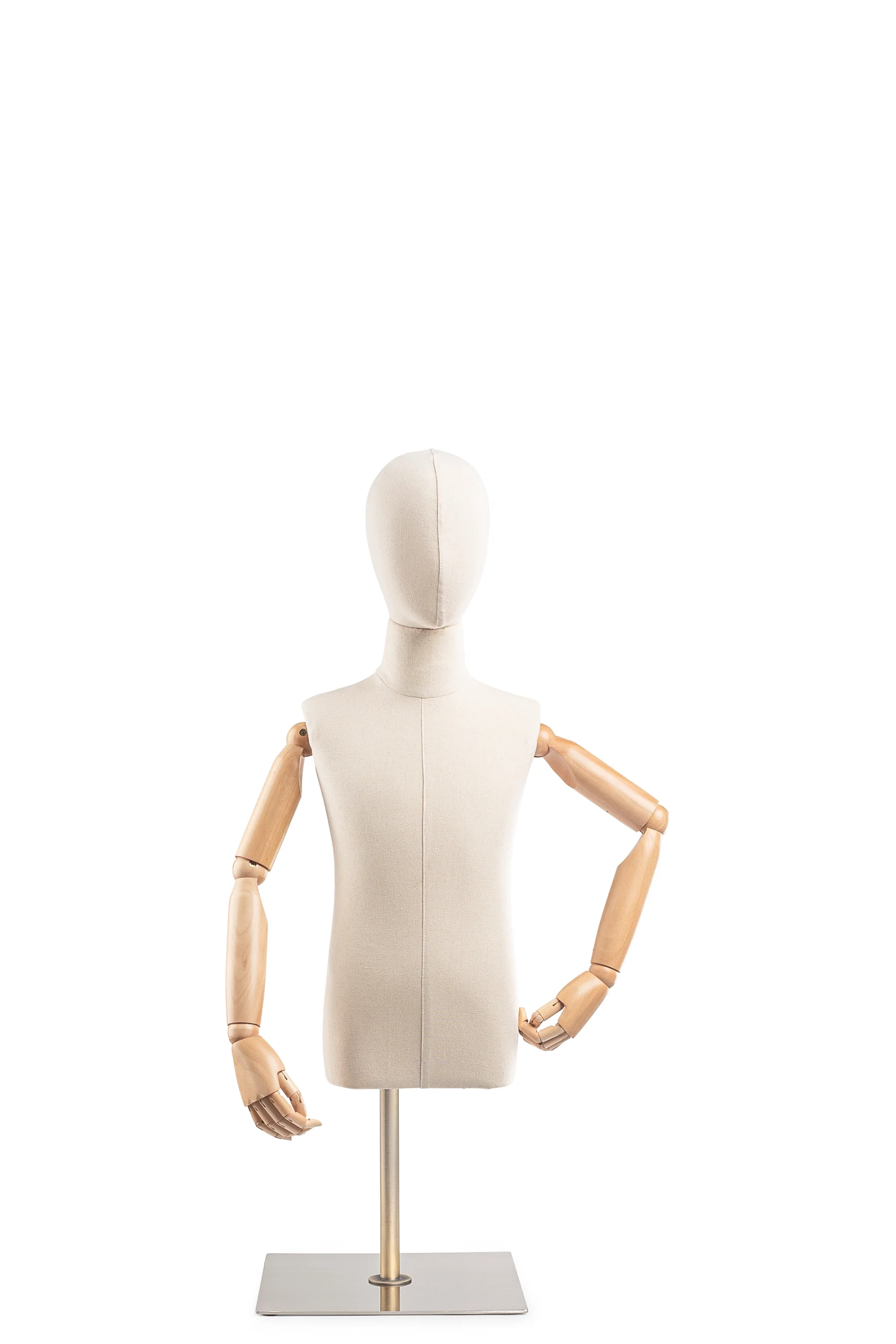 Child Display Dress Form on Metal Tabletop Base (Head & Arms Version) - Image 8