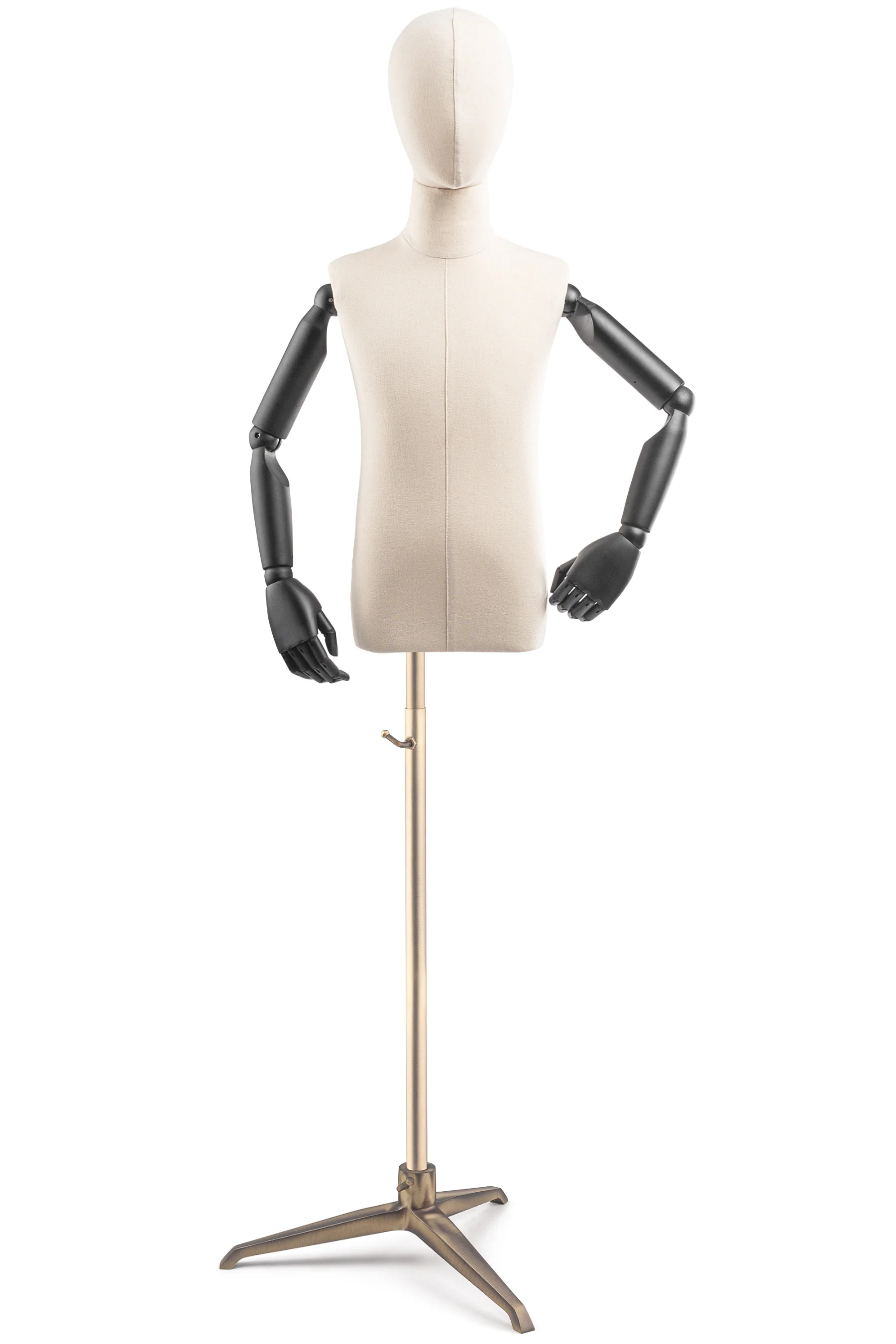 Child Display Dress Form on Metal Tripod Base (Head & Arms Version) - Image 8