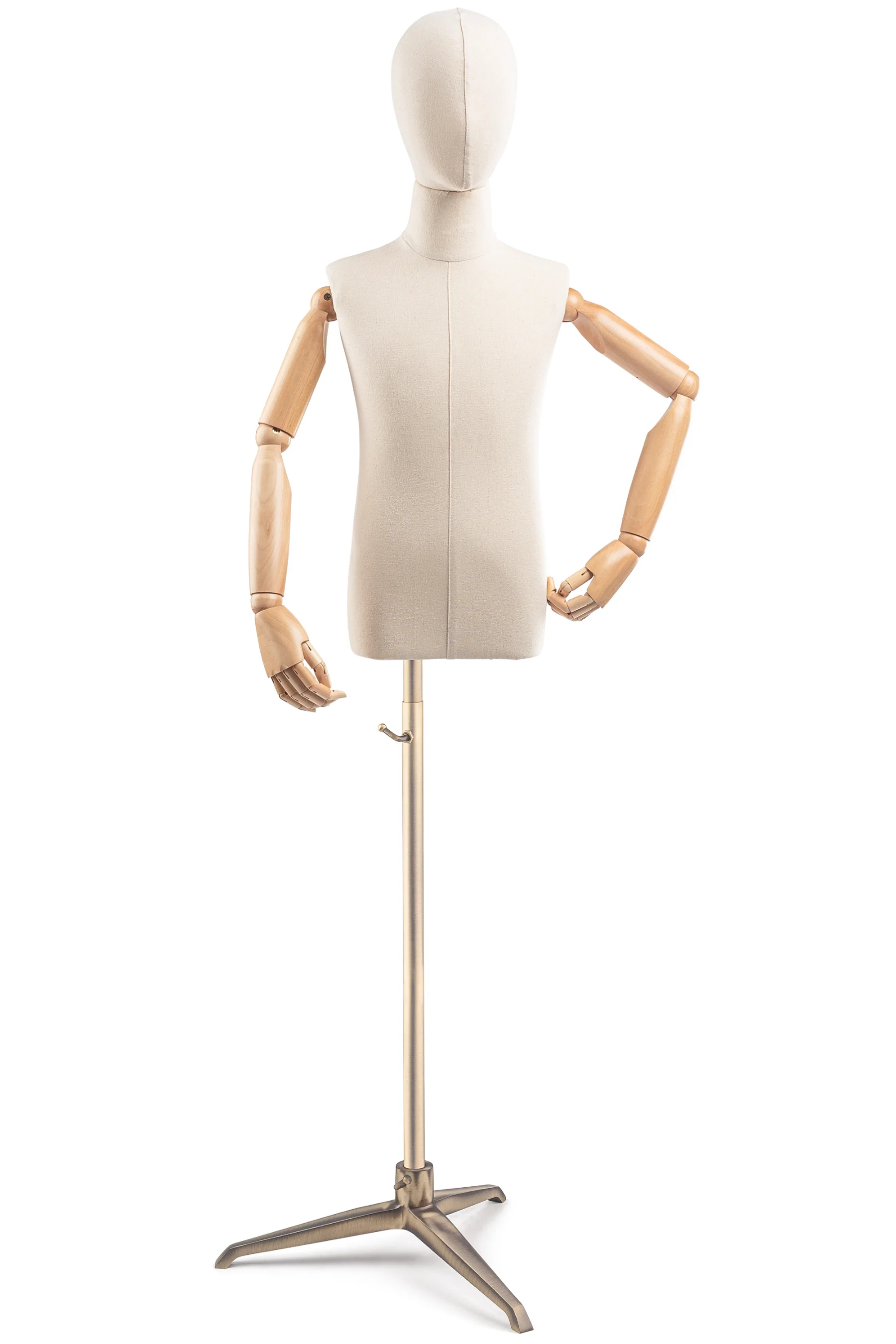 Child Display Dress Form on Metal Tripod Base (Head & Arms Version) - Image 9