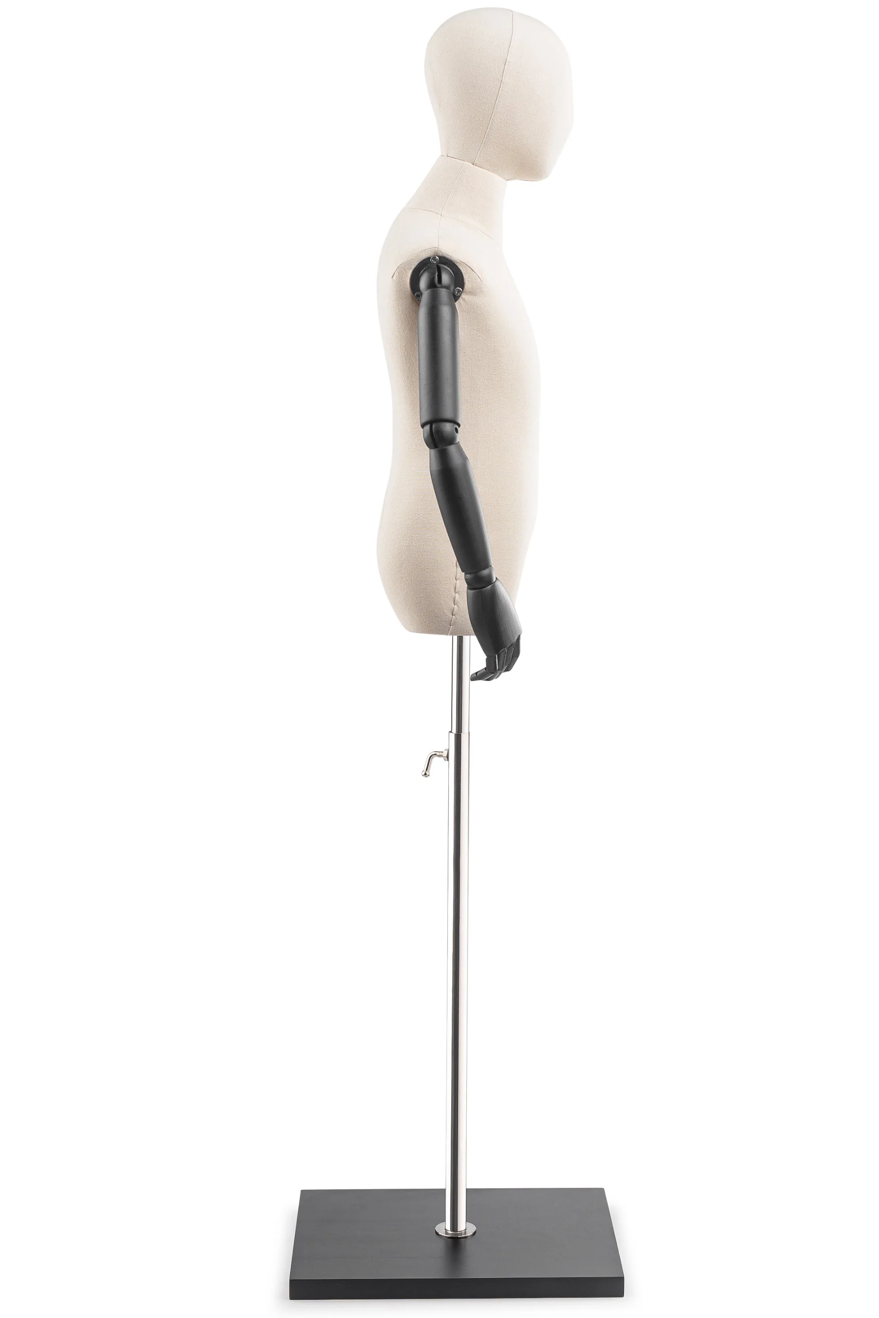 Child Display Dress Form on Wood Flat Base (Head & Arms Version) - Image 14