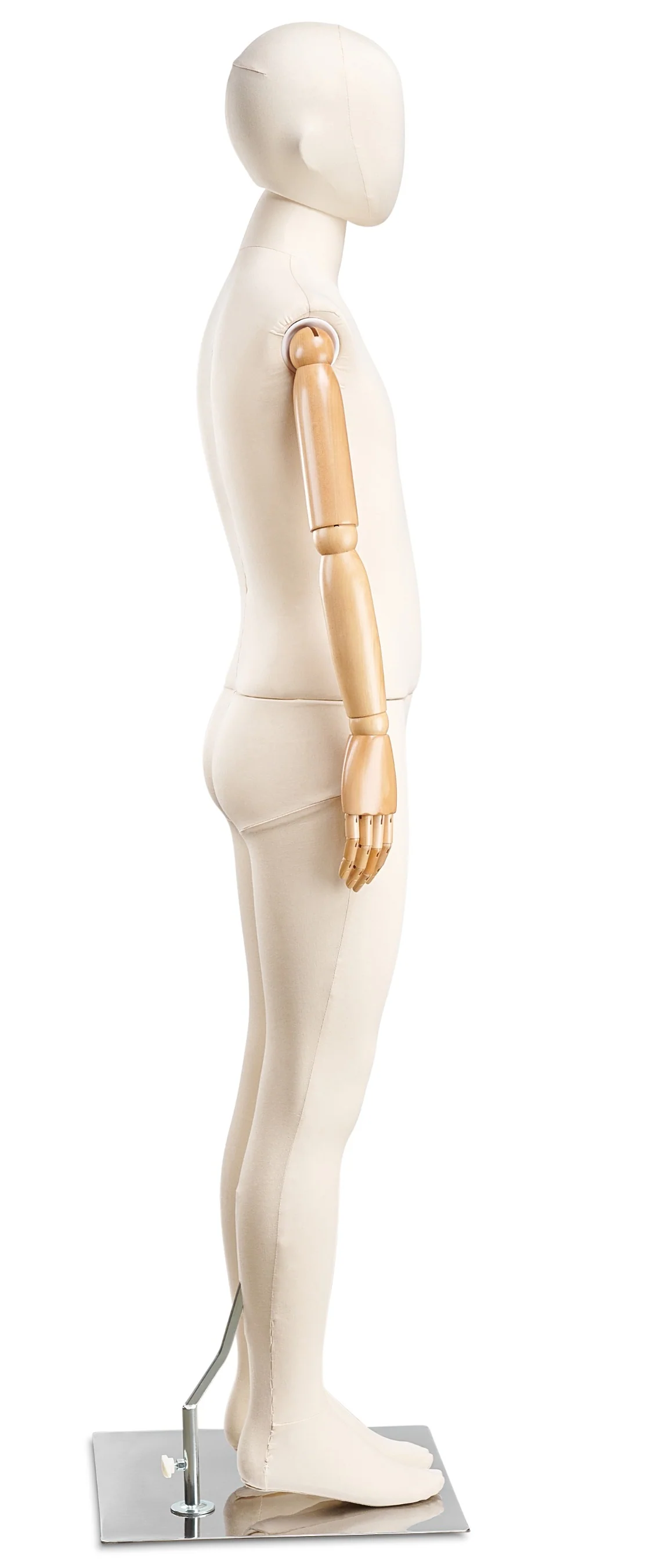 Child Fabric Wrapped Mannequin in Standing or Sitting Pose w/ Articulating Arms (WP Series) - Image 6