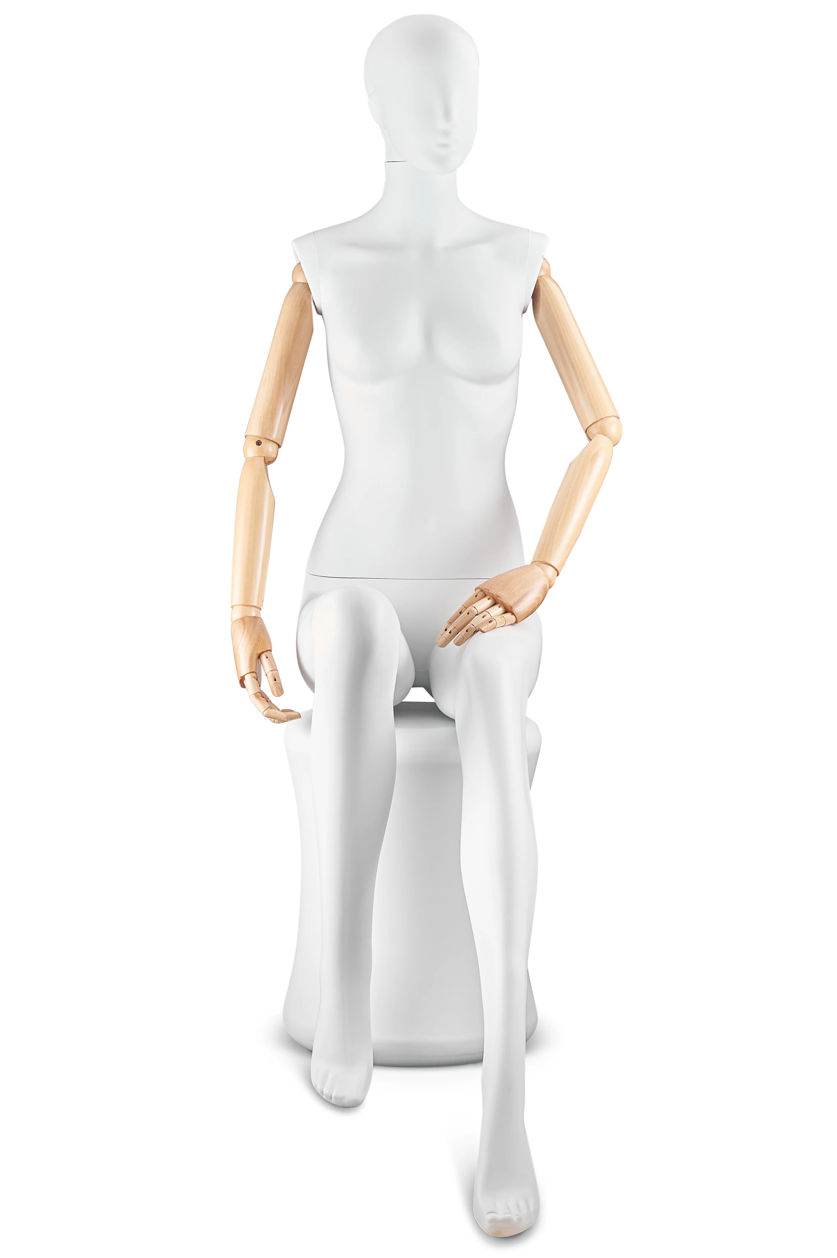 Female Abstract Mannequin in Standing or Sitting Pose w/ Articulating Arms (AP Series) - Image 42