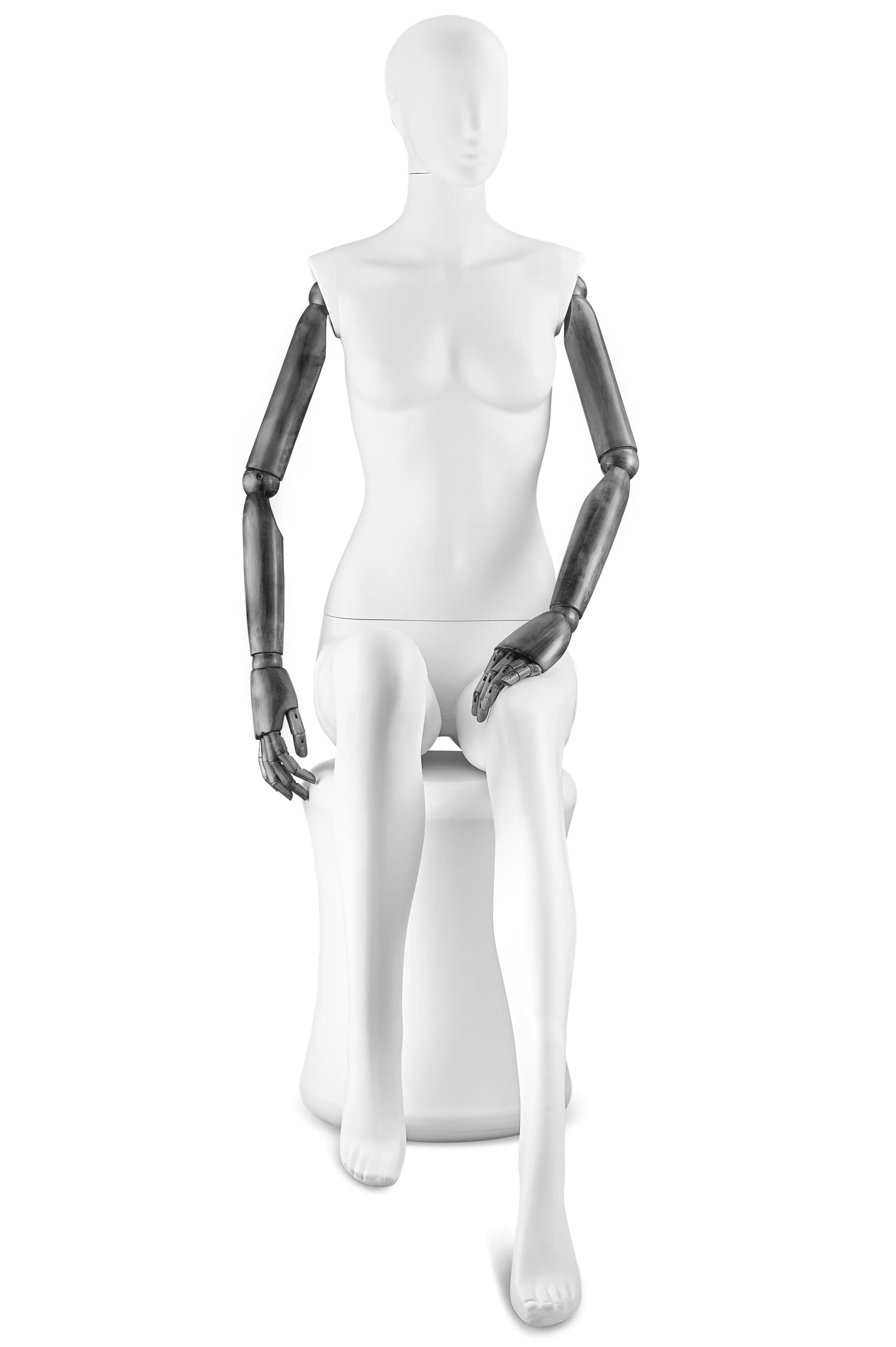 Female Abstract Mannequin in Standing or Sitting Pose w/ Articulating Arms (AP Series) - Image 44