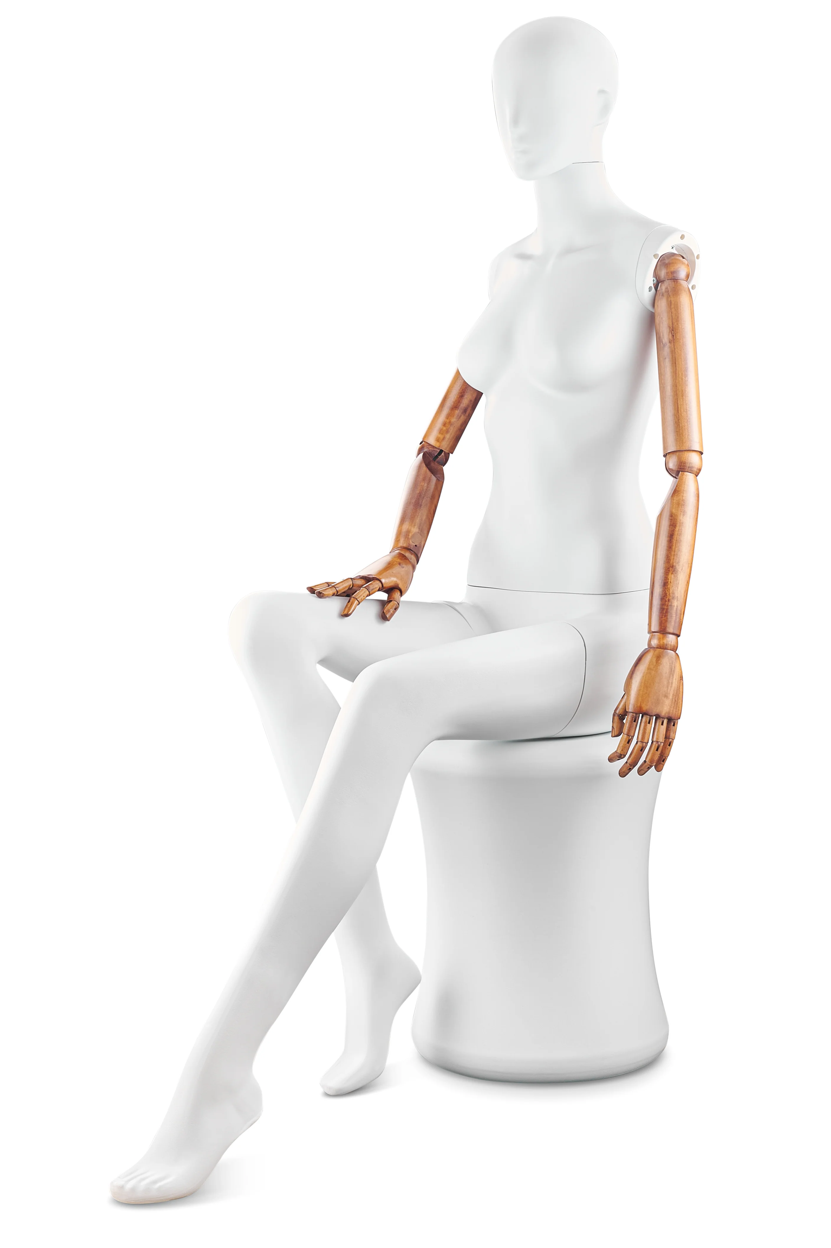 Female Abstract Mannequin in Standing or Sitting Pose w/ Articulating Arms (AP Series) - Image 48