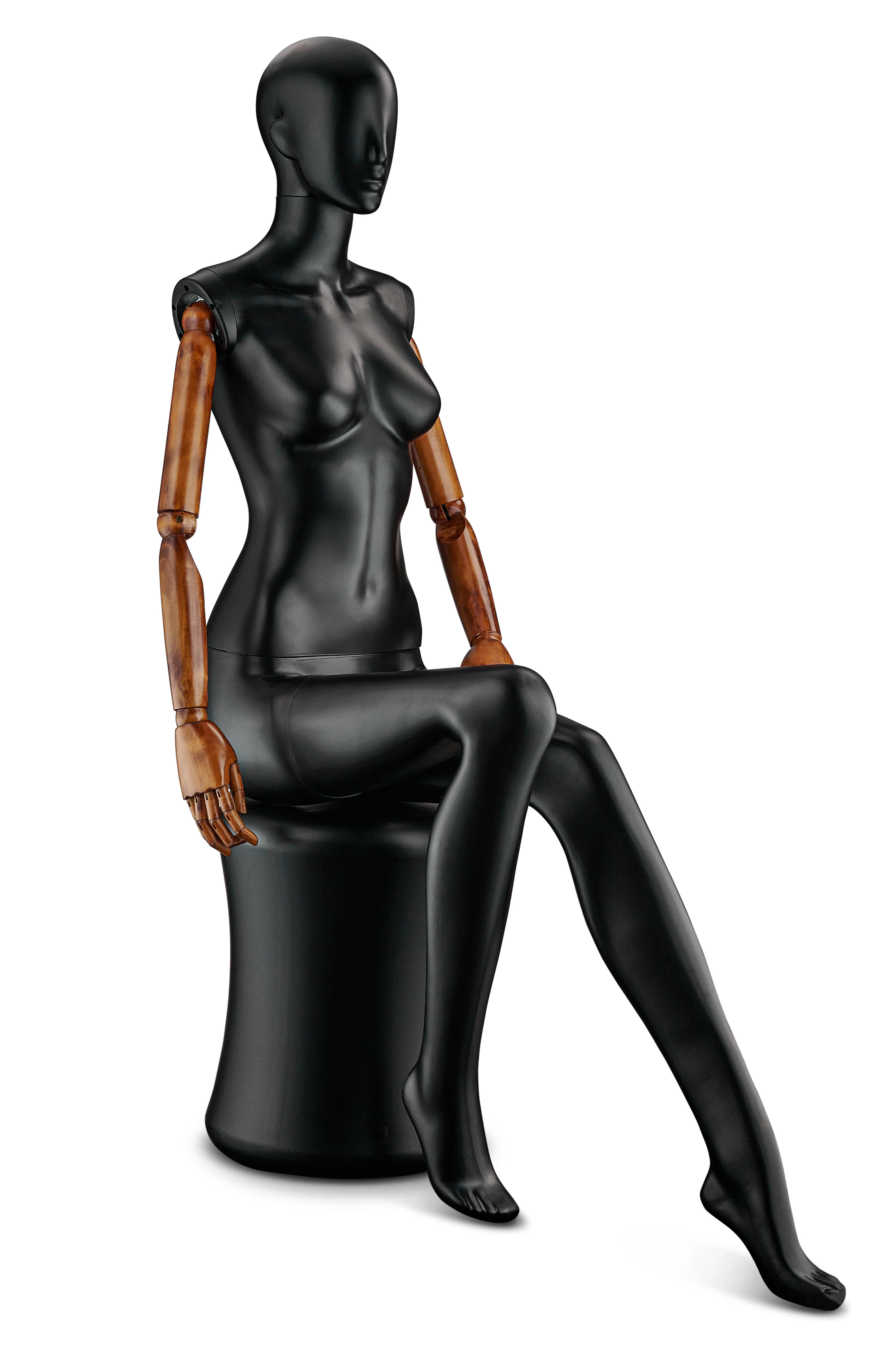 Female Abstract Mannequin in Standing or Sitting Pose w/ Articulating Arms (AP Series) - Image 55