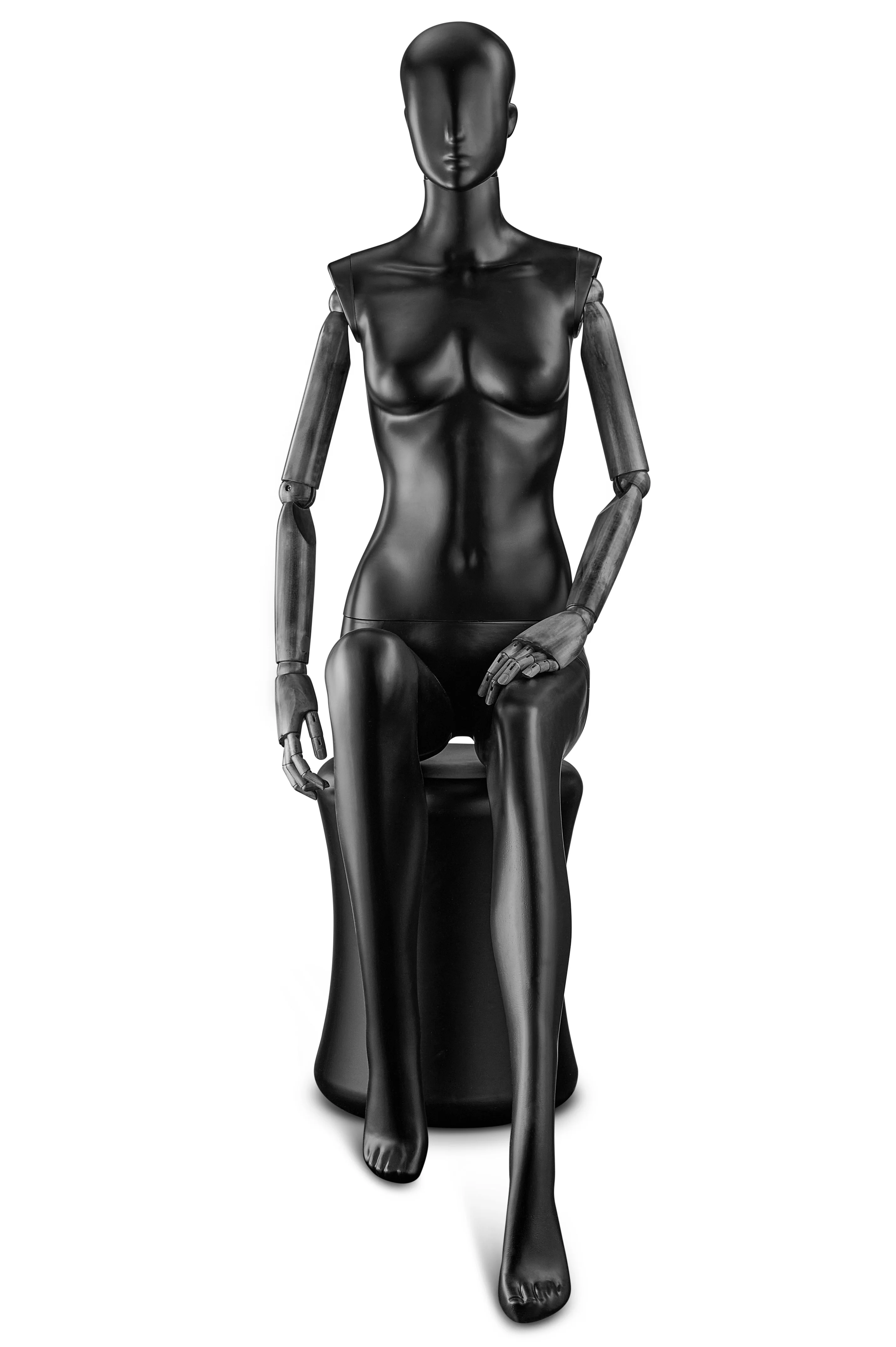 Female Abstract Mannequin in Standing or Sitting Pose w/ Articulating Arms (AP Series) - Image 56