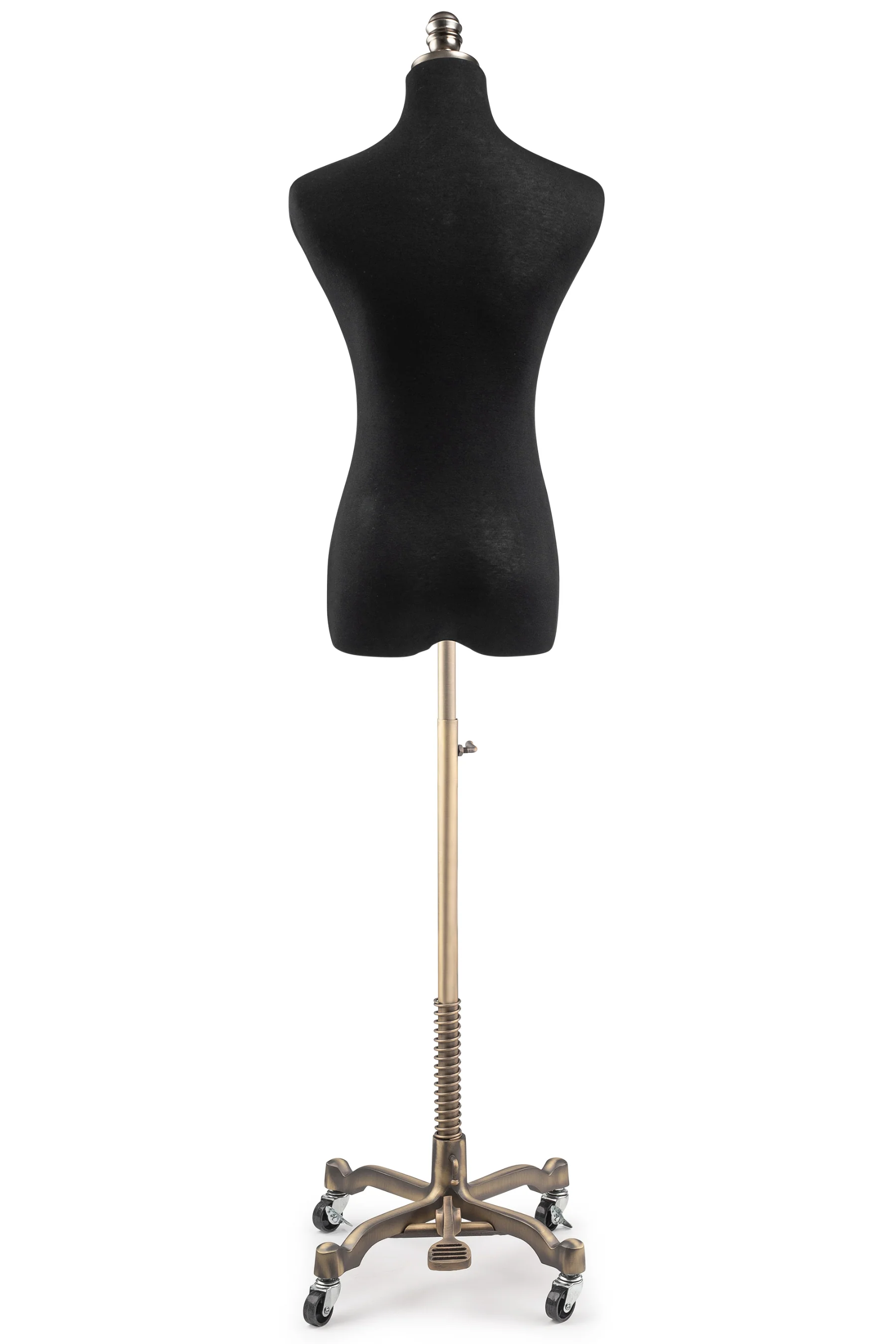 Female Display Dress Form on Metal Rolling Base - Image 12