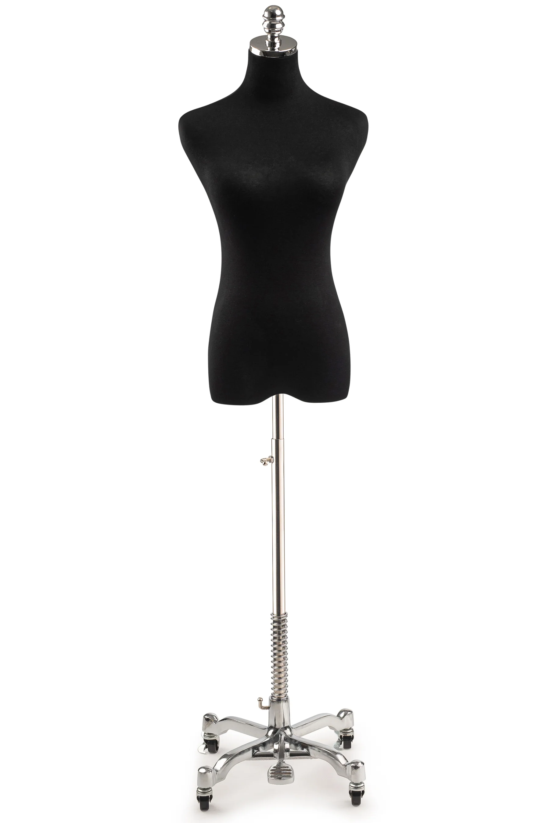 Female Display Dress Form on Metal Rolling Base - Image 15