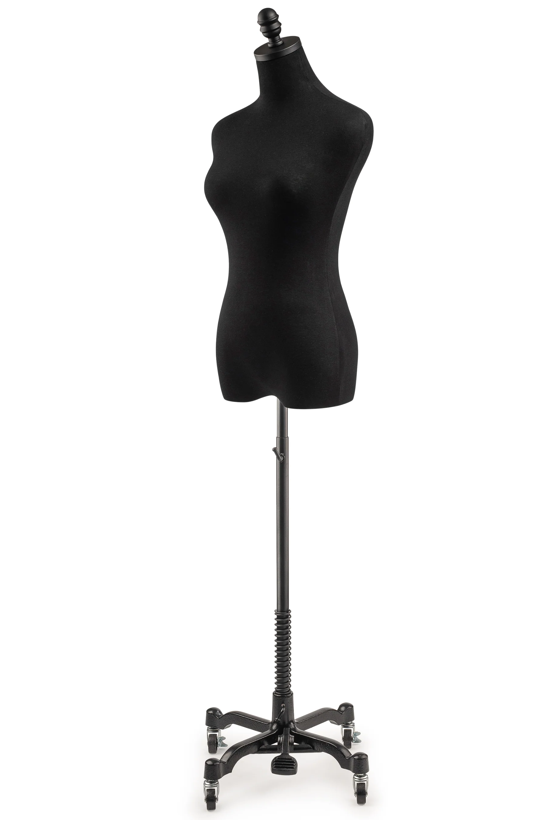 Female Display Dress Form on Metal Rolling Base - Image 3