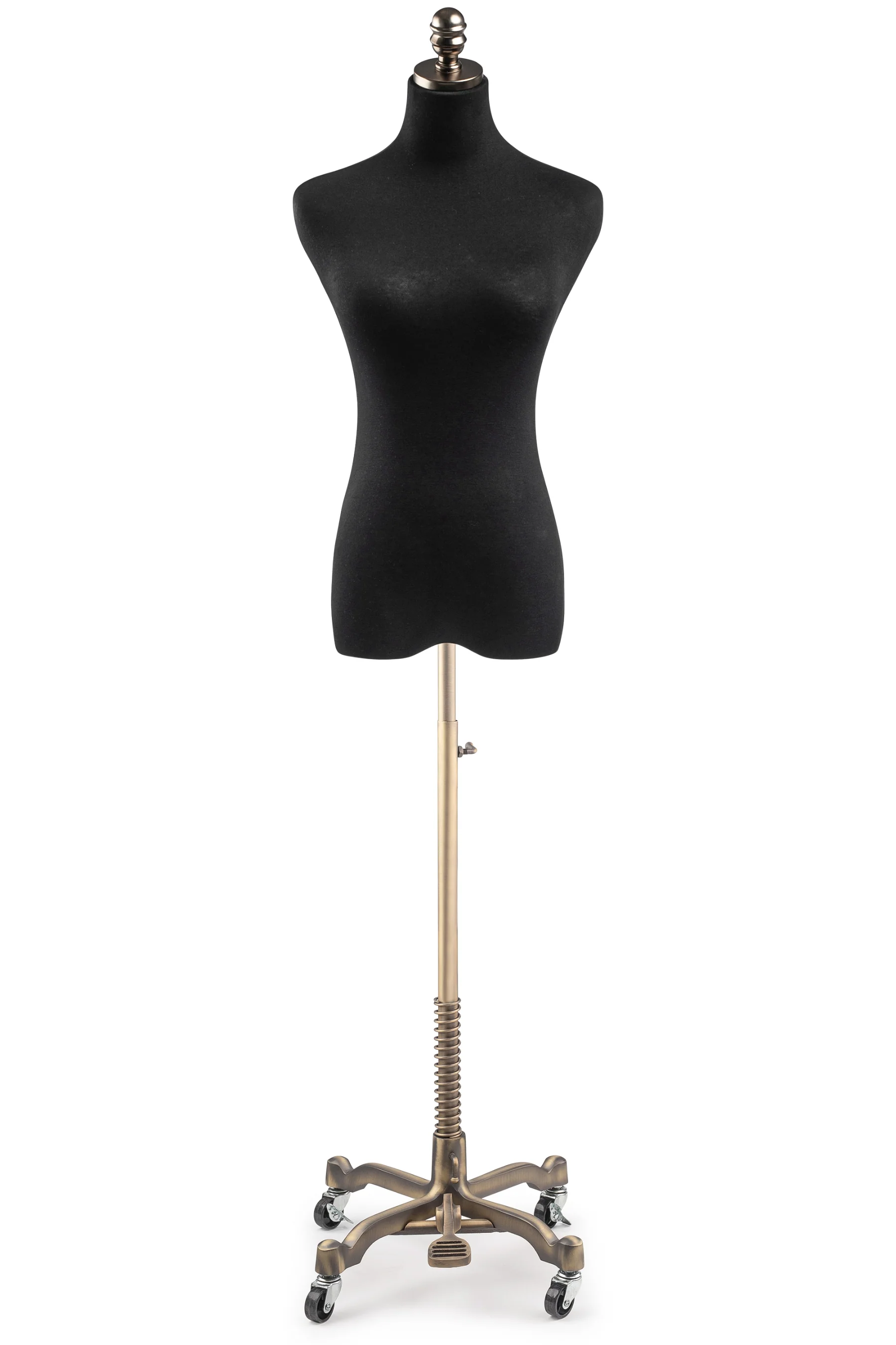 Female Display Dress Form on Metal Rolling Base - Image 8