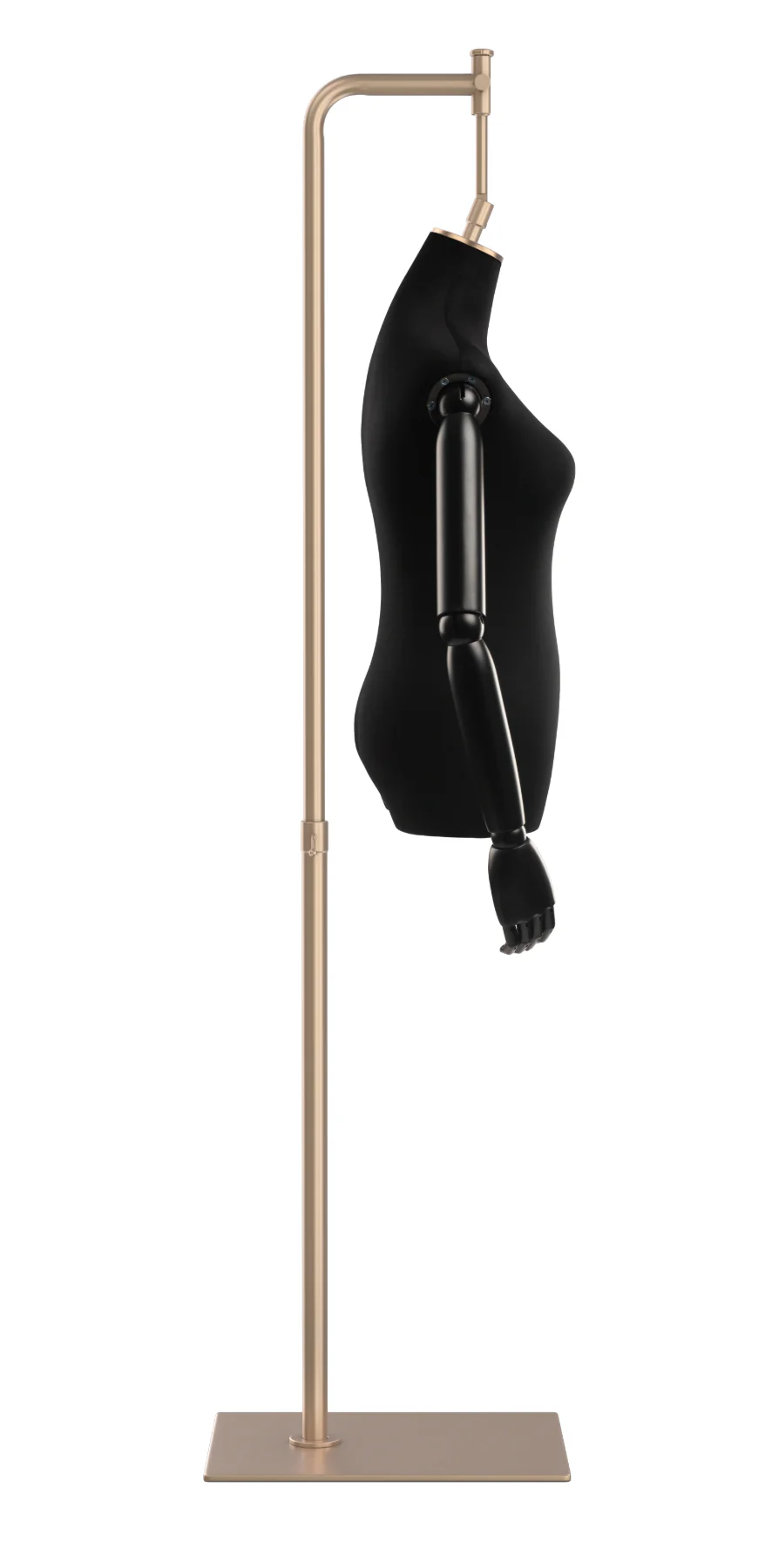 Female Display Dress Form on Metal Hanging Base (Head & Arms Version) - Image 15
