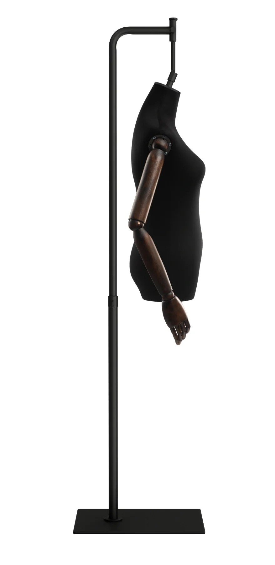 Female Display Dress Form on Metal Hanging Base (Head & Arms Version) - Image 24