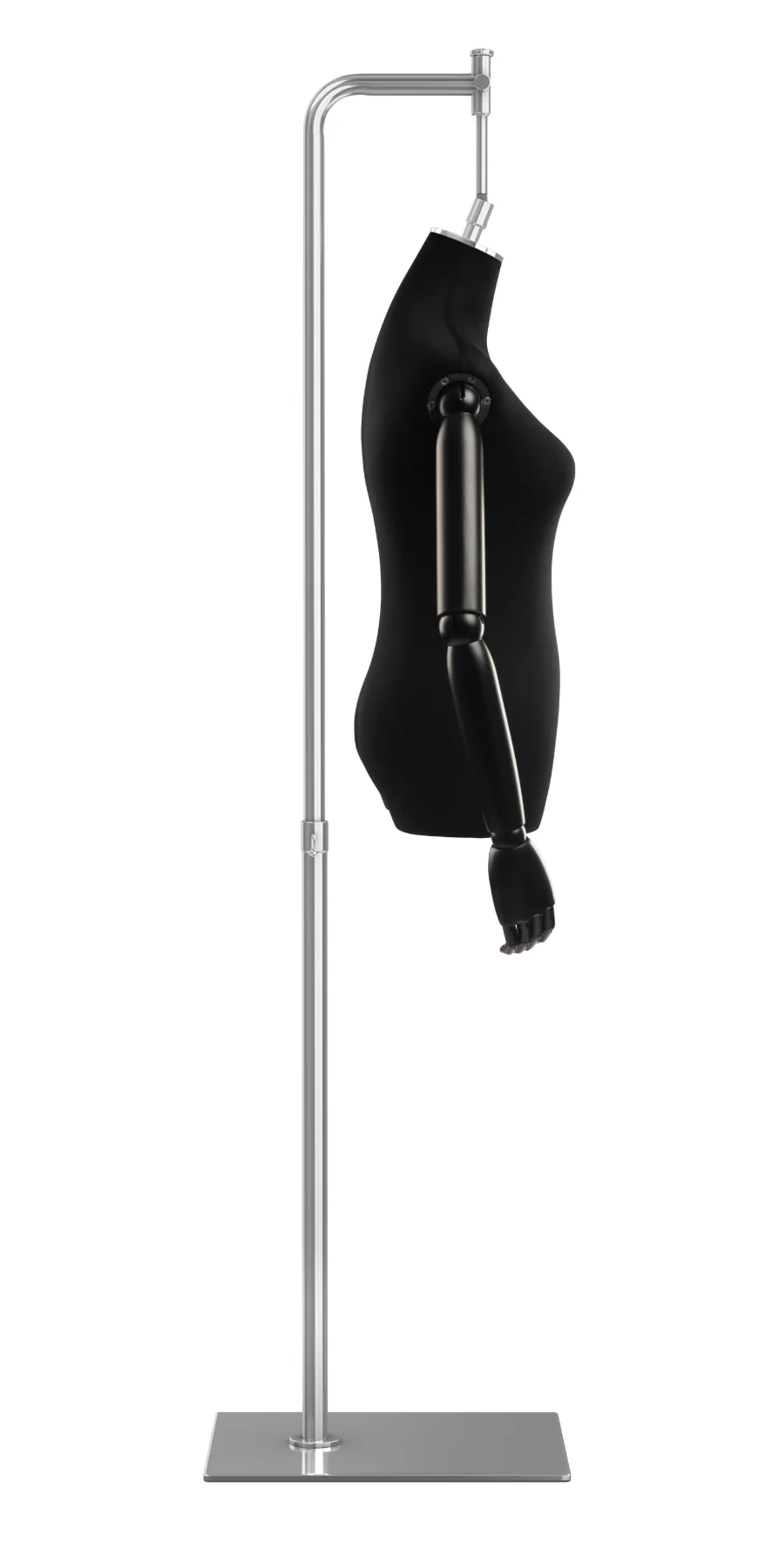 Female Display Dress Form on Metal Hanging Base (Head & Arms Version) - Image 6