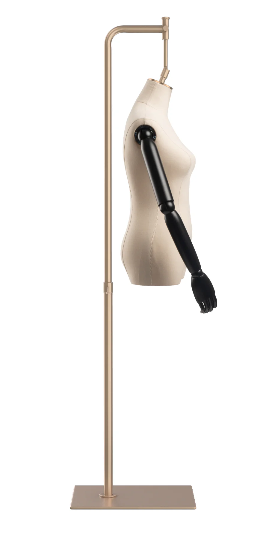 Female Display Dress Form on Metal Hanging Base (Head & Arms Version) - Image 14