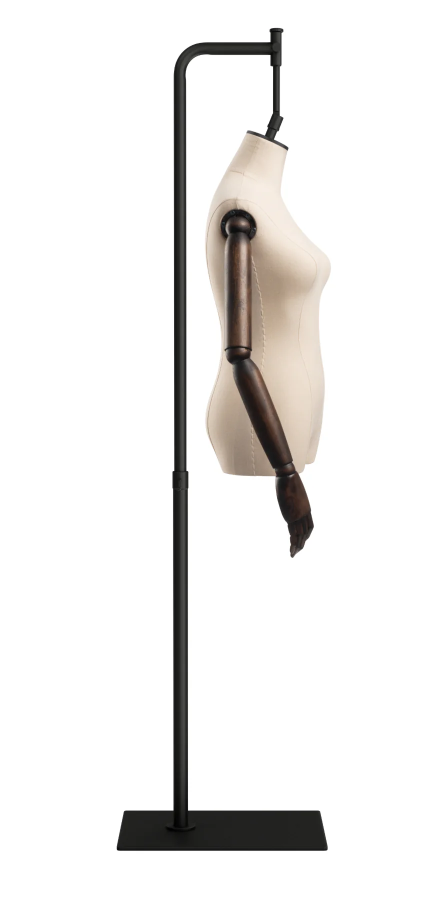 Female Display Dress Form on Metal Hanging Base (Head & Arms Version) - Image 19