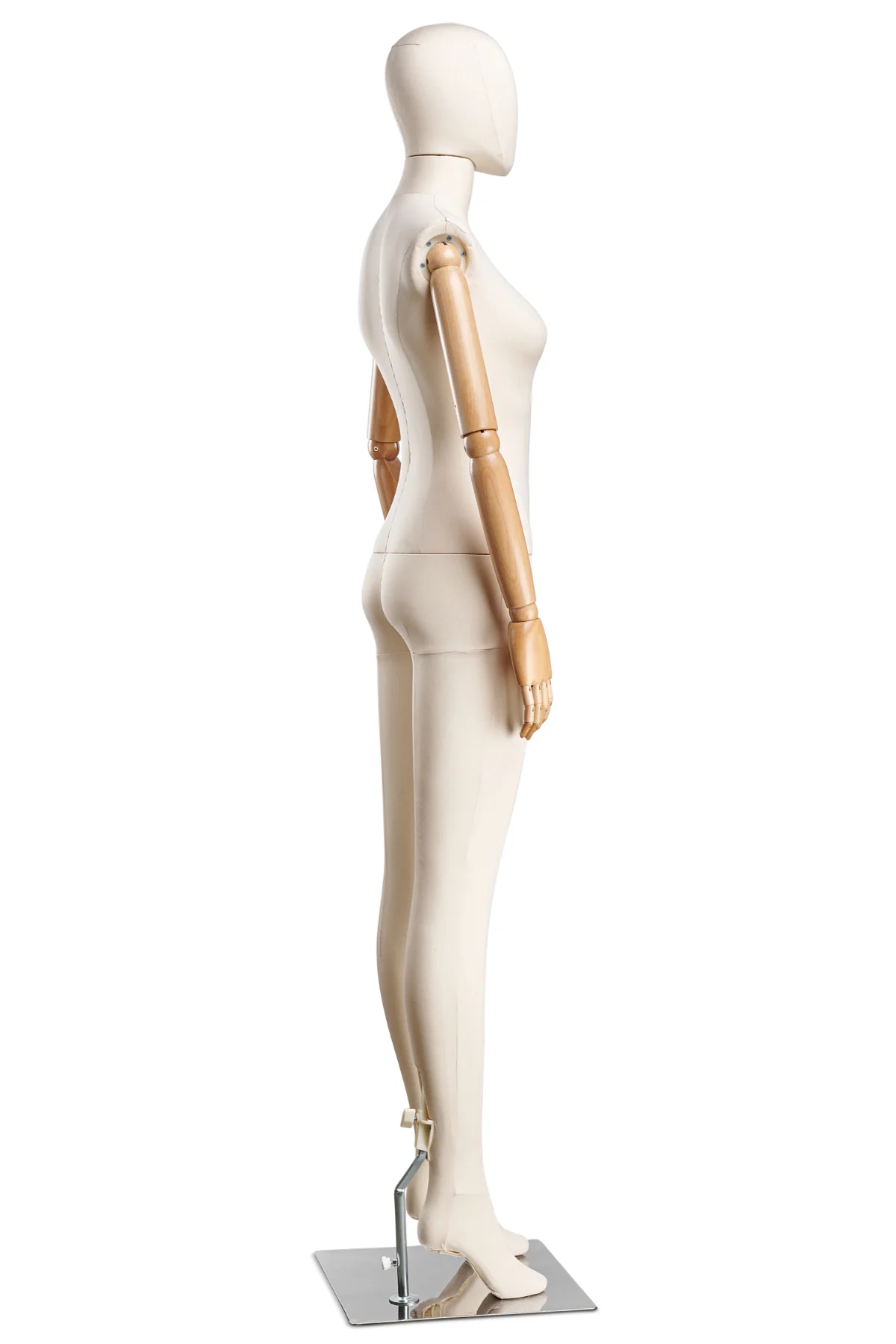 Female Fabric Wrapped Mannequin in Standing or Sitting Pose w/ Articulating Arms (WP Series) - Image 11