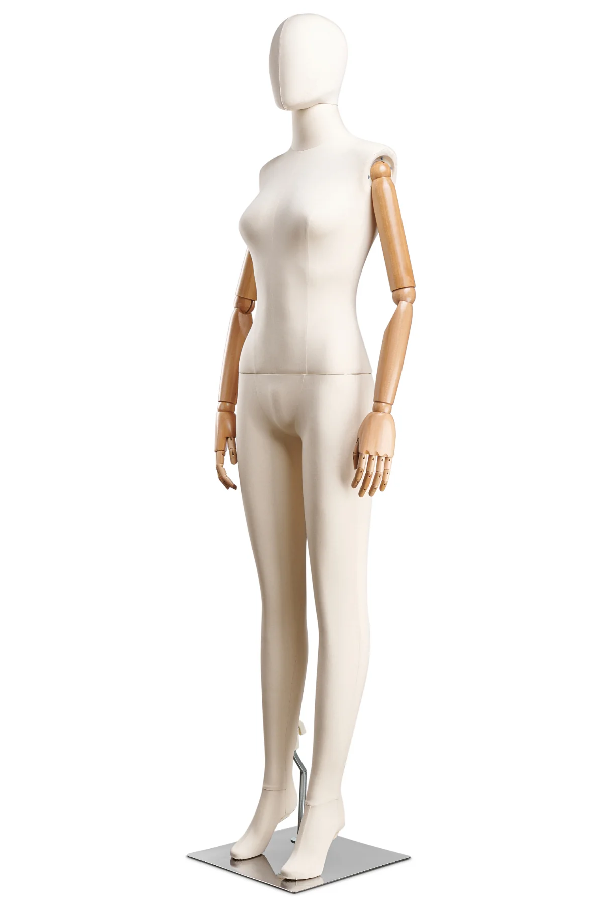 Female Fabric Wrapped Mannequin in Standing or Sitting Pose w/ Articulating Arms (WP Series) - Image 15