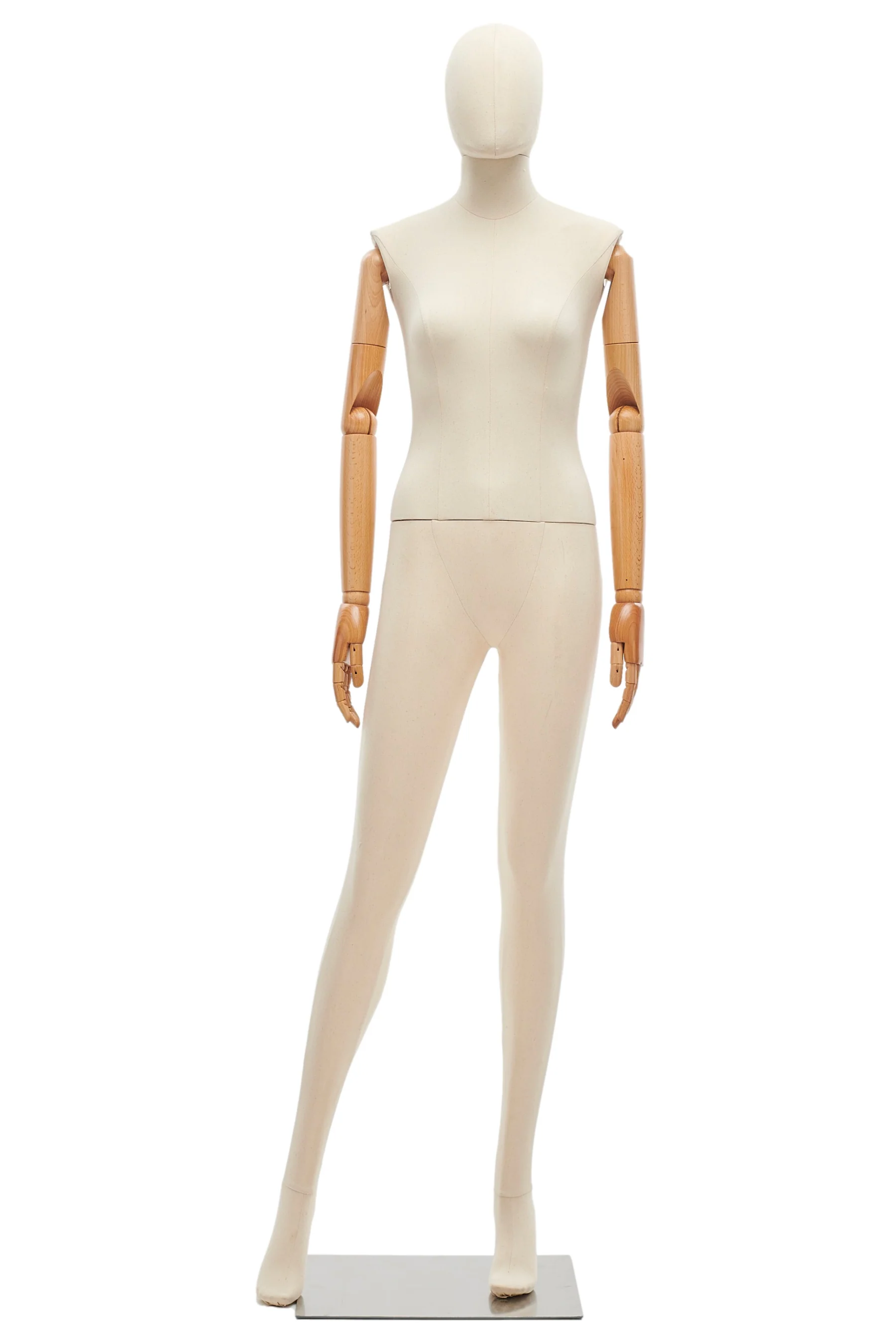 Female Fabric Wrapped Mannequin in Standing or Sitting Pose w/ Articulating Arms (WP Series) - Image 26