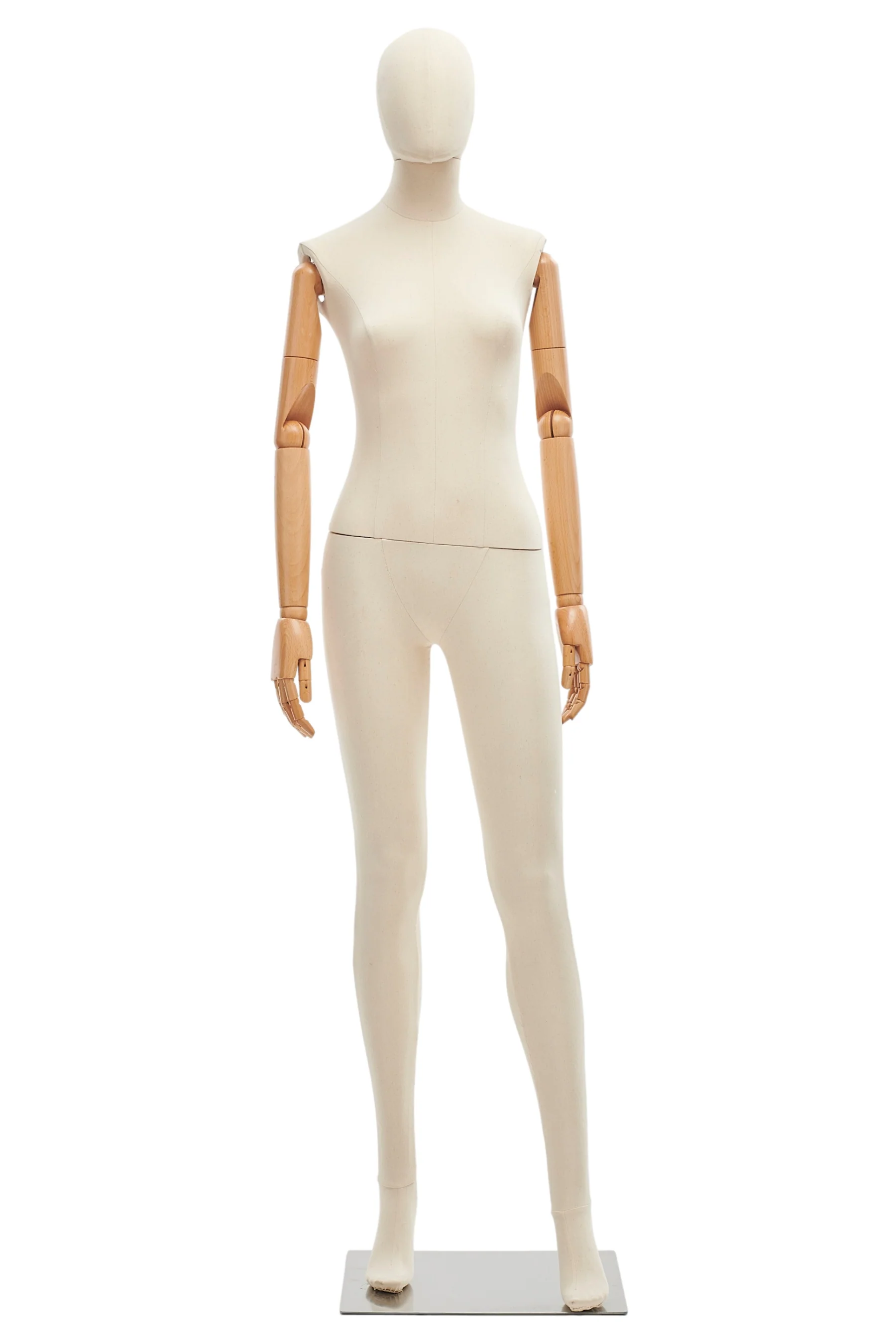 Female Fabric Wrapped Mannequin in Standing or Sitting Pose w/ Articulating Arms (WP Series) - Image 33