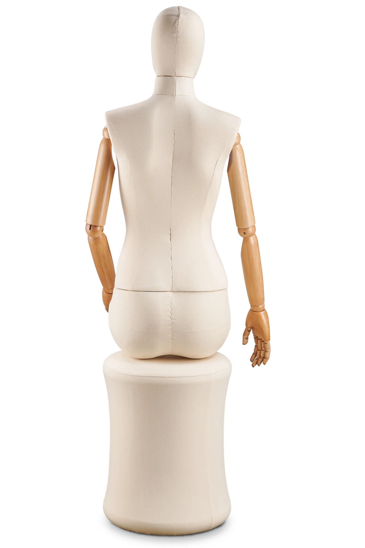 Female Fabric Wrapped Mannequin in Standing or Sitting Pose w/ Articulating Arms (WP Series) - Image 42