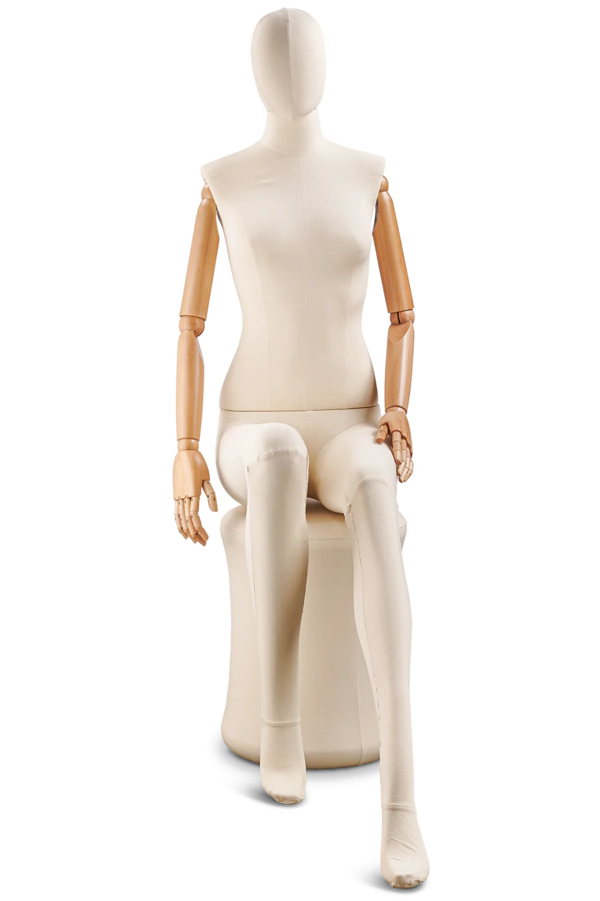 Female Fabric Wrapped Mannequin in Standing or Sitting Pose w/ Articulating Arms (WP Series) - Image 50