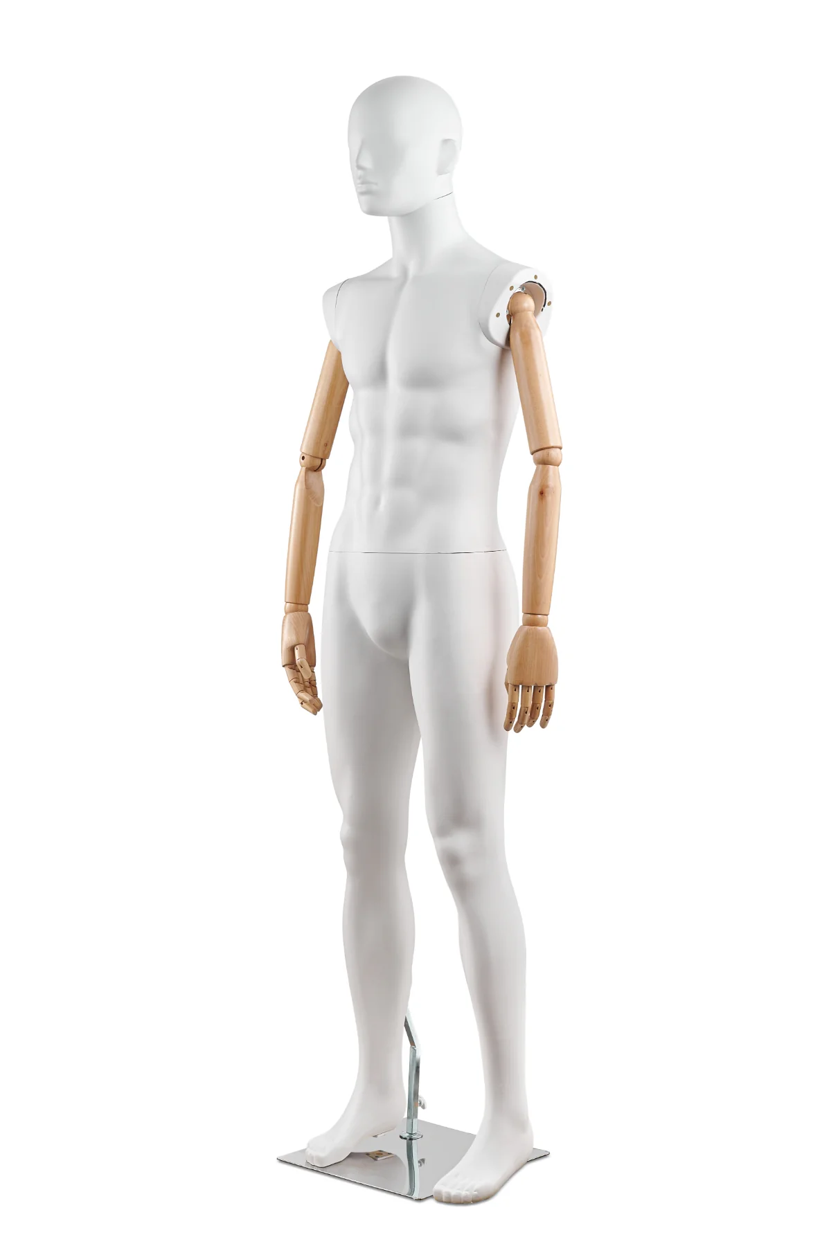 Male Abstract Mannequin in Straight Leg Pose w/ Articulating Arms (AP Series) - Image 9
