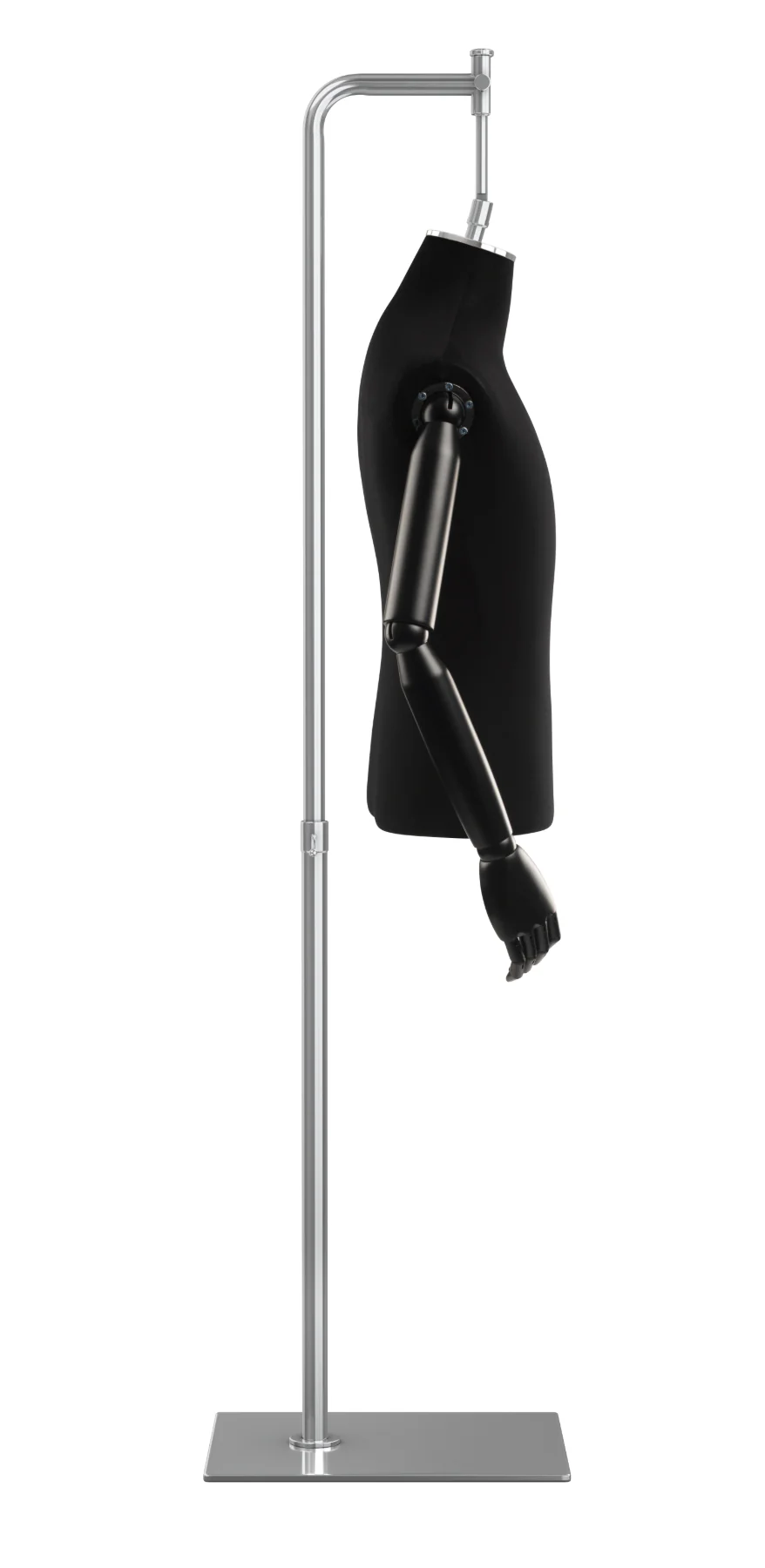 Male Display Dress Form on Metal Hanging Base (Head & Arms Version) - Image 10