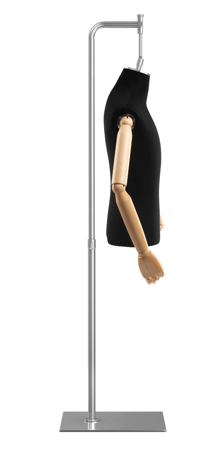 Male Display Dress Form on Metal Hanging Base (Head & Arms Version) - Image 16