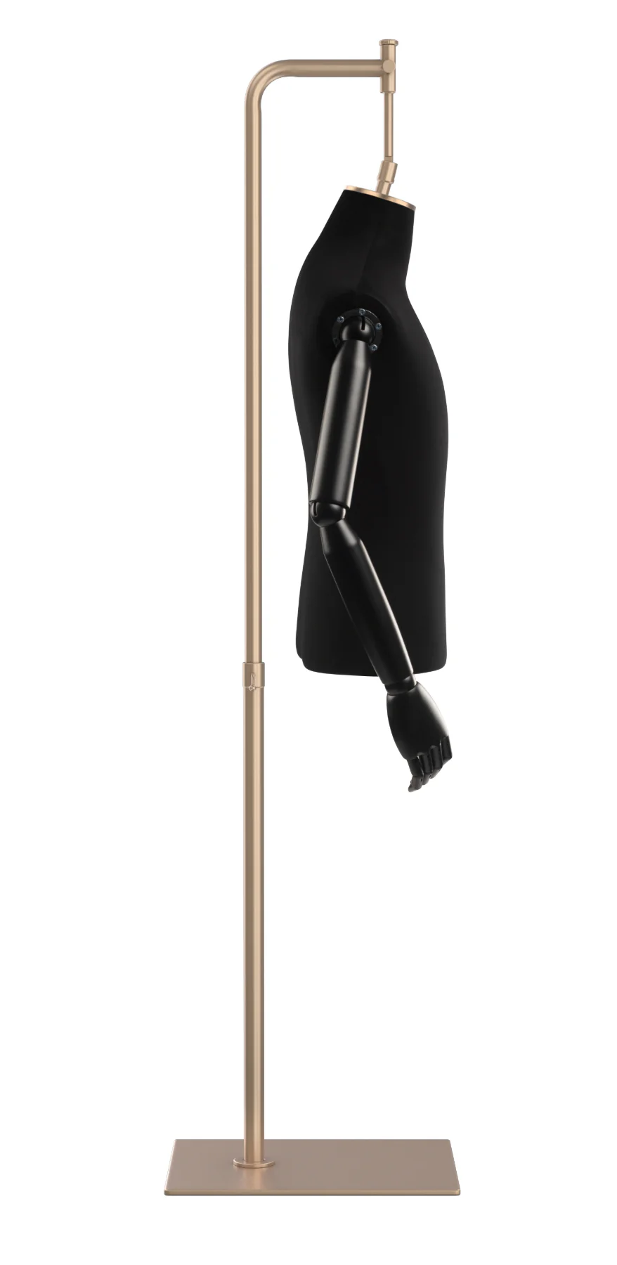 Male Display Dress Form on Metal Hanging Base (Head & Arms Version) - Image 19