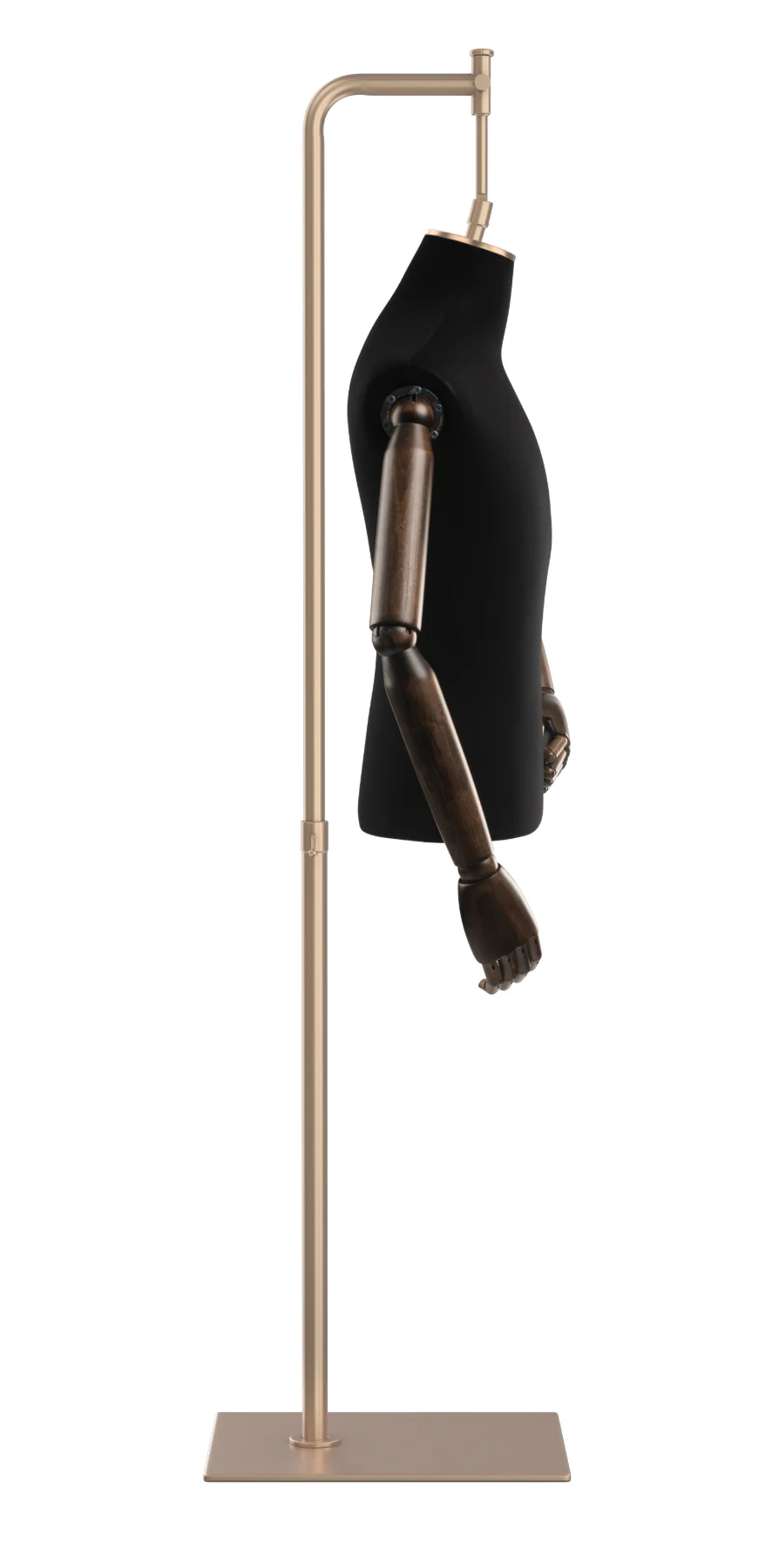 Male Display Dress Form on Metal Hanging Base (Head & Arms Version) - Image 22
