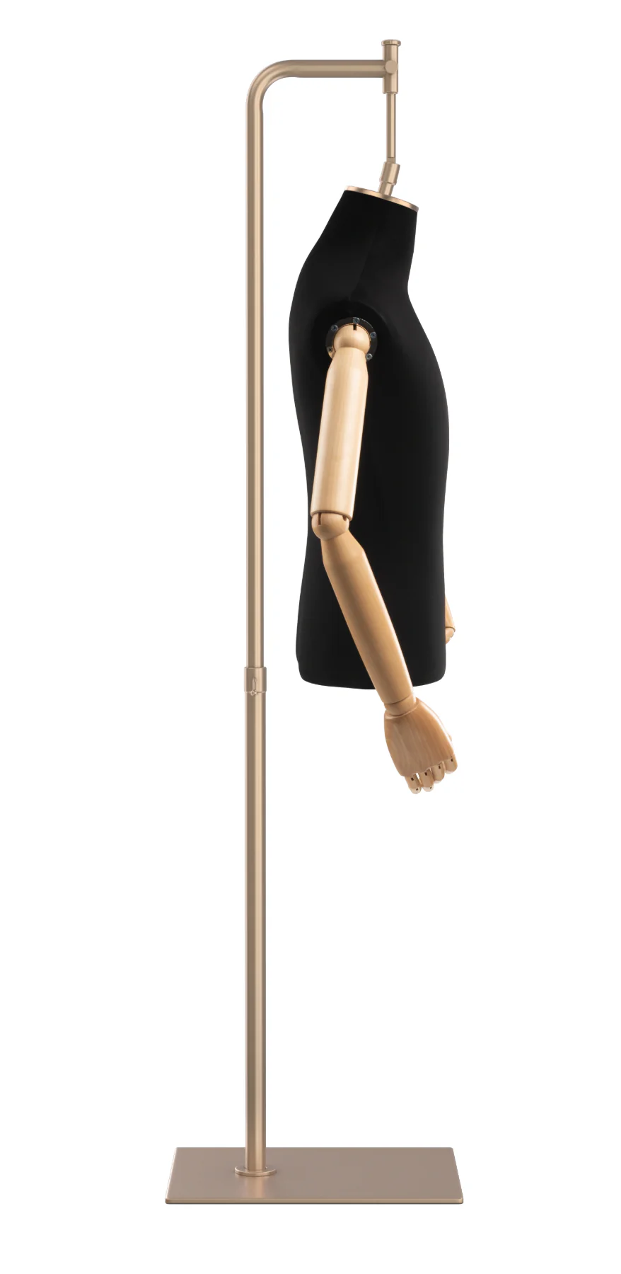 Male Display Dress Form on Metal Hanging Base (Head & Arms Version) - Image 25
